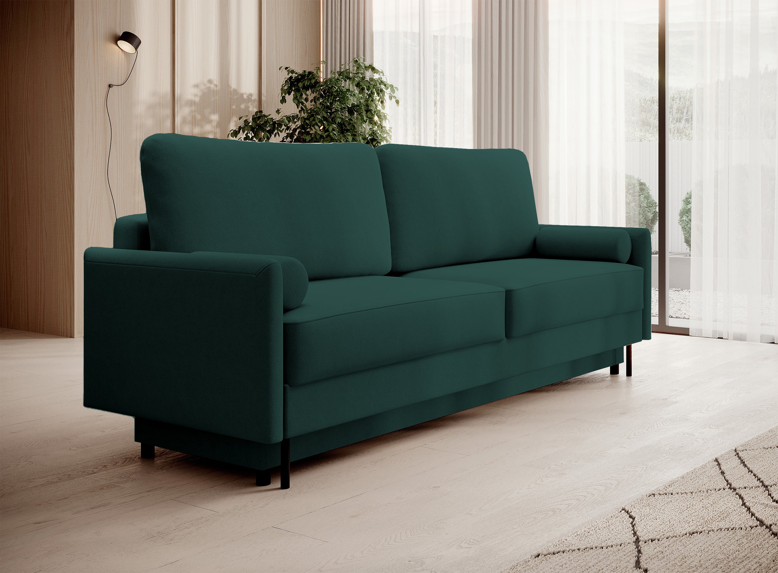 selsey-tomonde-3-sitzer-schlafsofa-mit-stauraum-smaragdgr-ner-velours image 2