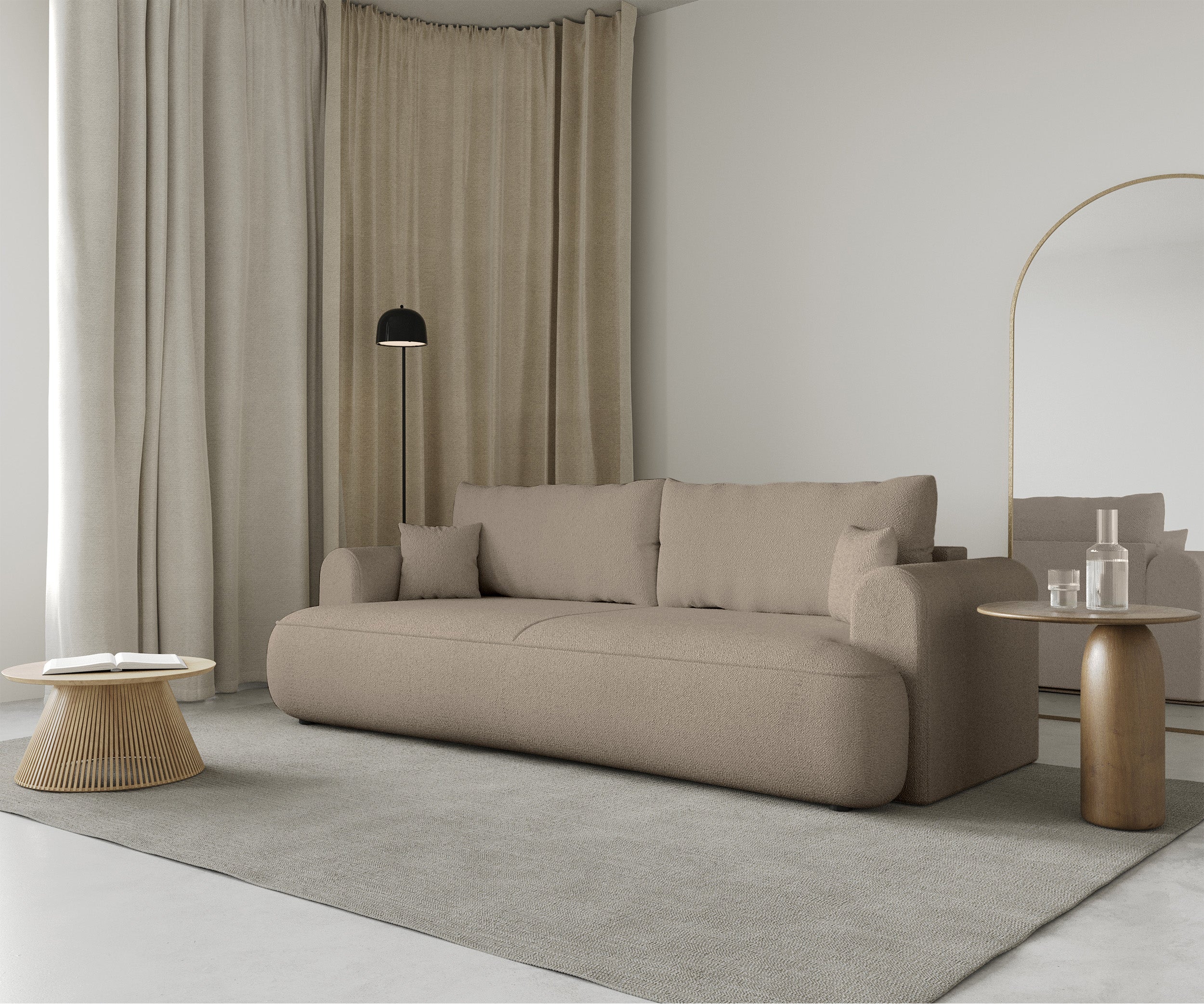 selsey-ovo-dreisitziges-schlafsofa-ausklappbar-beige-chenille-mit-stauraum image 2
