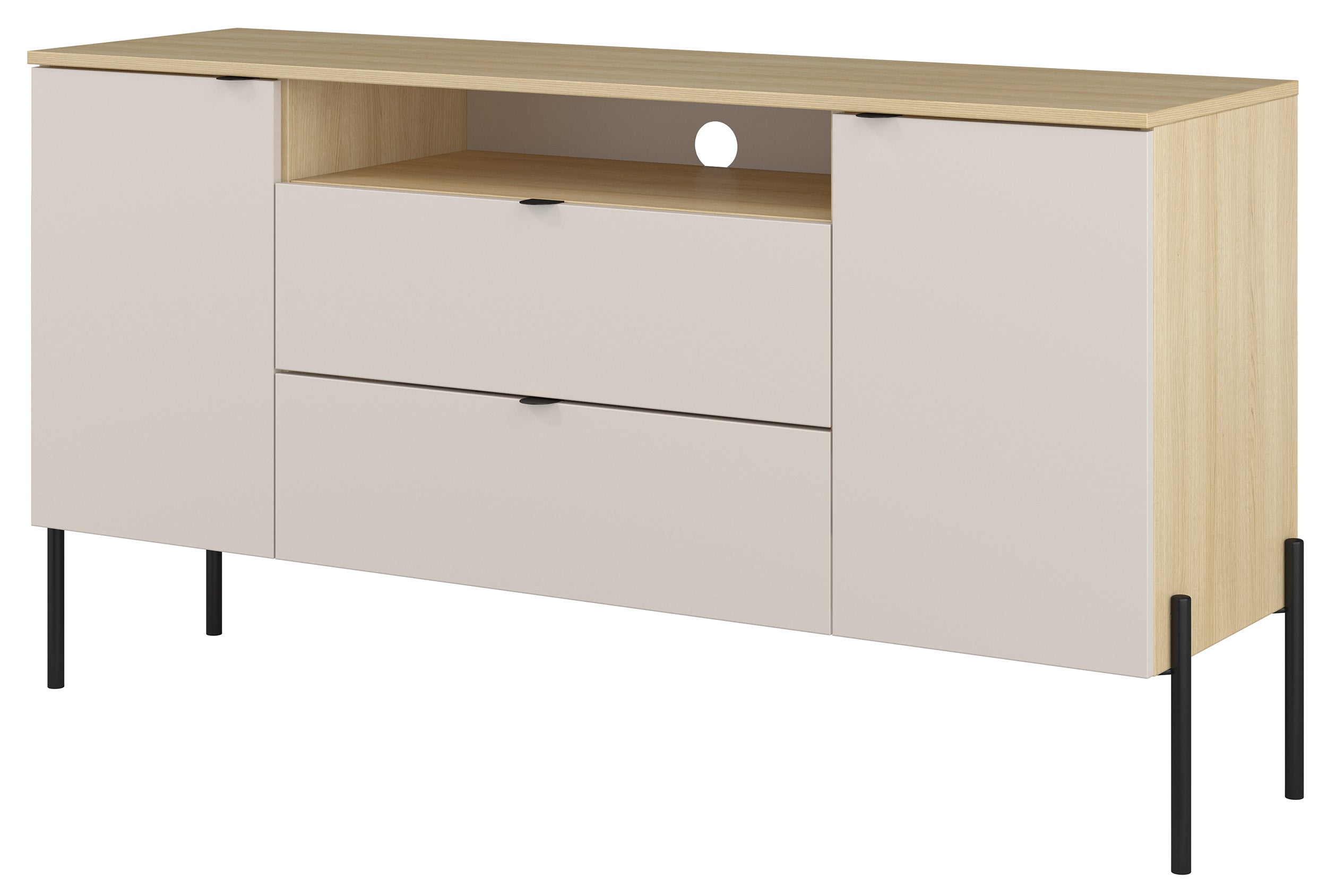 selsey-ore-kommode-140-cm-lindberg-eiche-kaschmir-2-t-ren-2-schubladen image 8