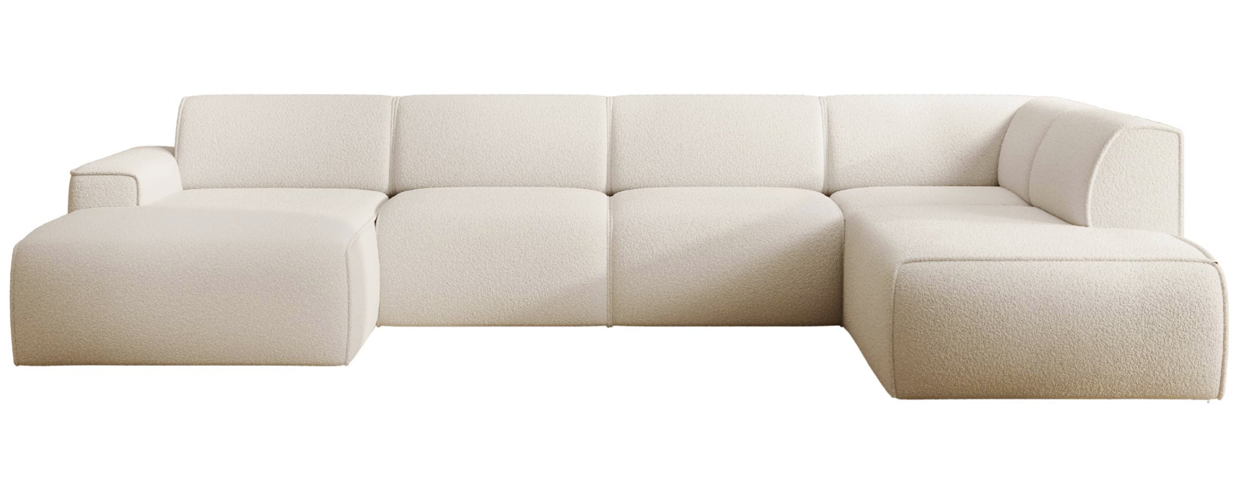 selsey-bouvi-ecksofa-u-f-rmig-rechtsseitig-cremefarbenes-boucl image 1