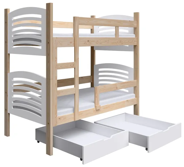 selsey-cami-etagenbett-75x180-cm-mit-matratzen-und-schubladen-kiefer-wei image 1