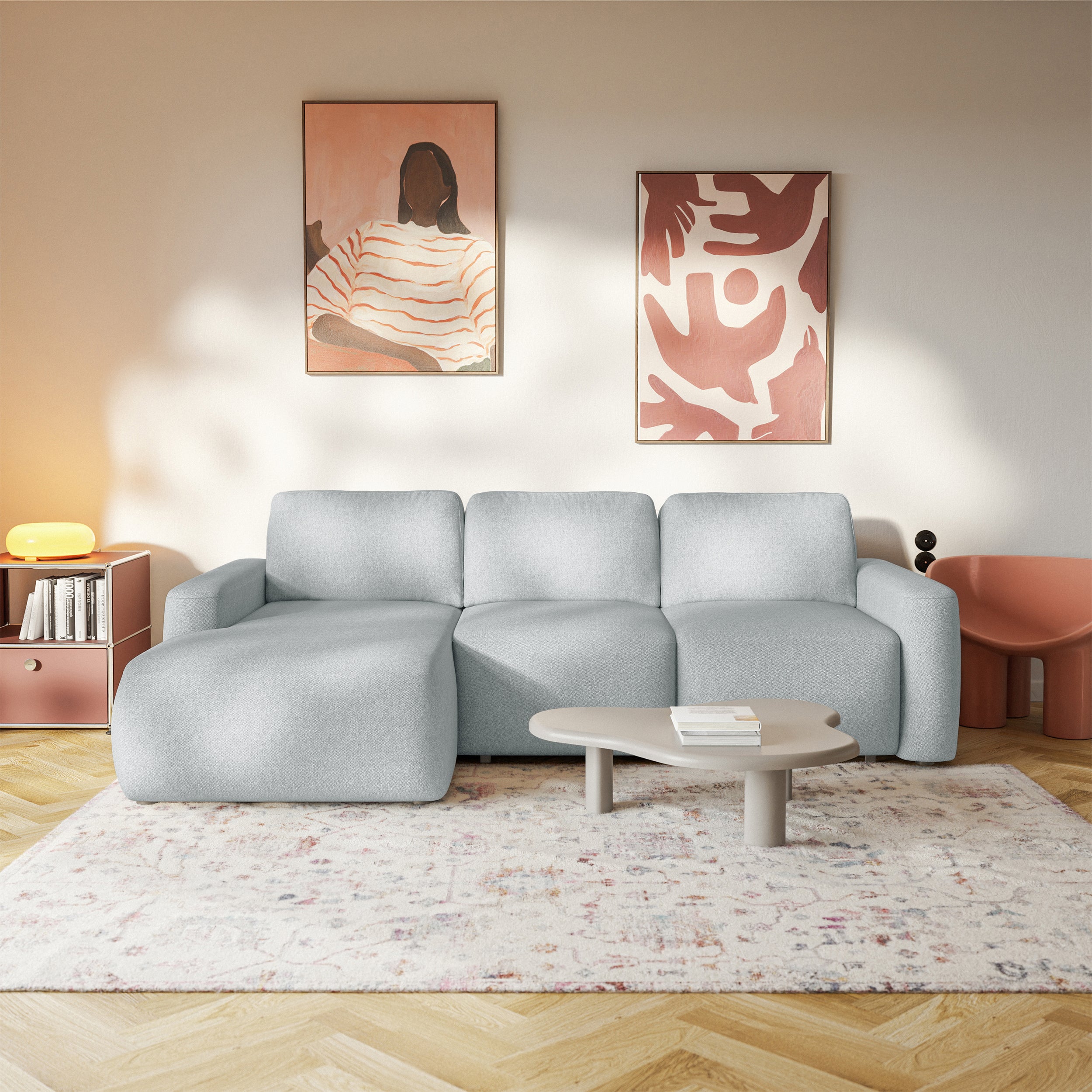 selsey-carnos-mini-ecksofa-linksseitig-l-form-mit-schlaffunktion-grau-chenille image 2