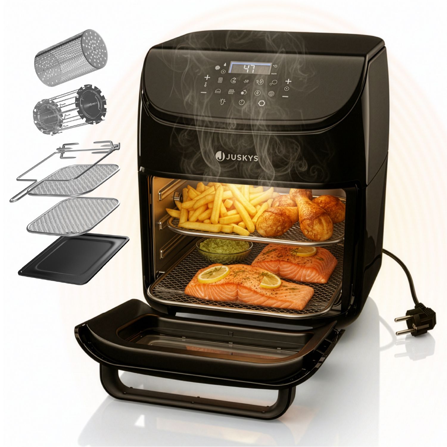 juskys-hei-luftfritteuse-12l-mit-10-programmen-schwarz-display image 8