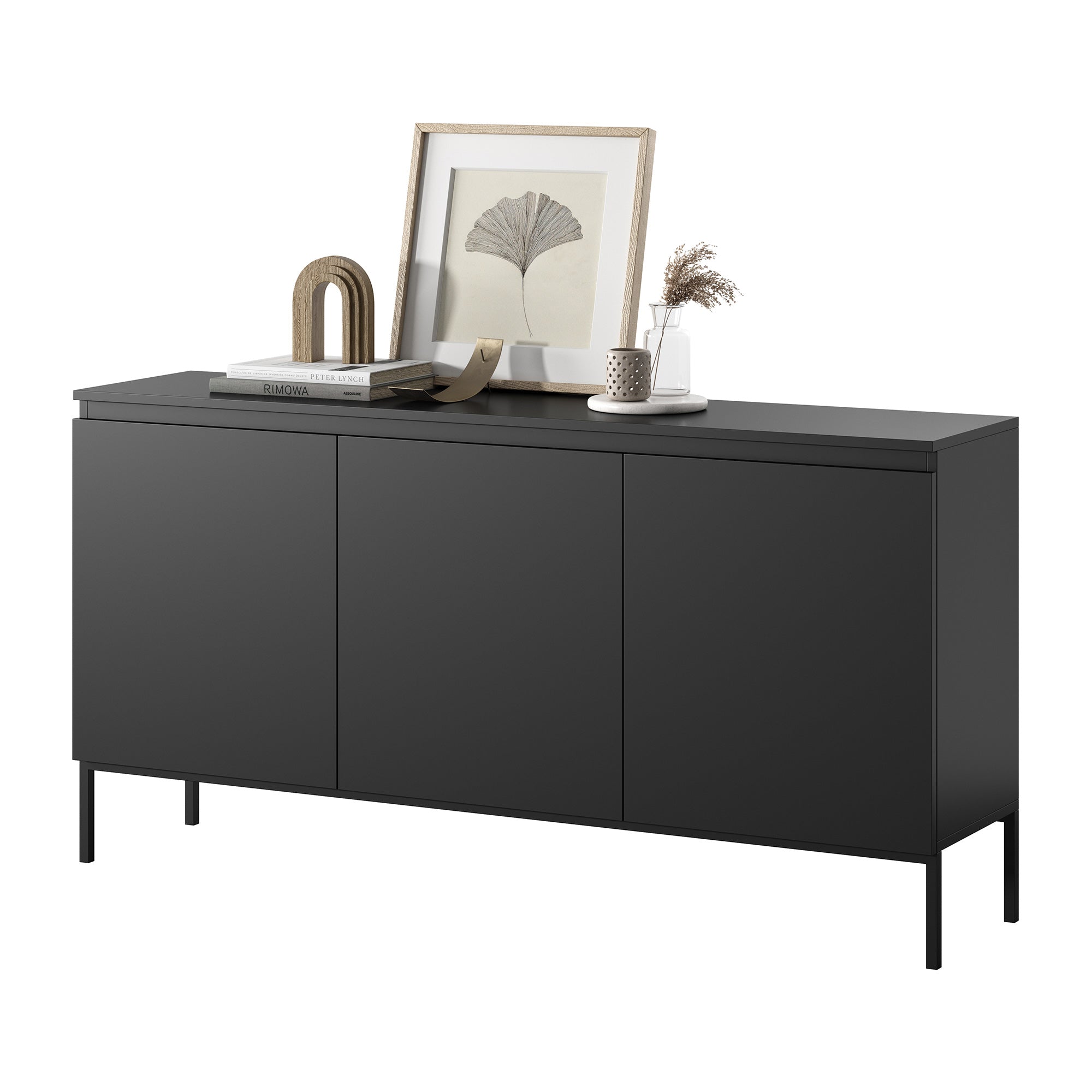 selsey-bemmi-dreht-r-kommode-150-cm-schwarz-mit-schwarzen-beinen image 7