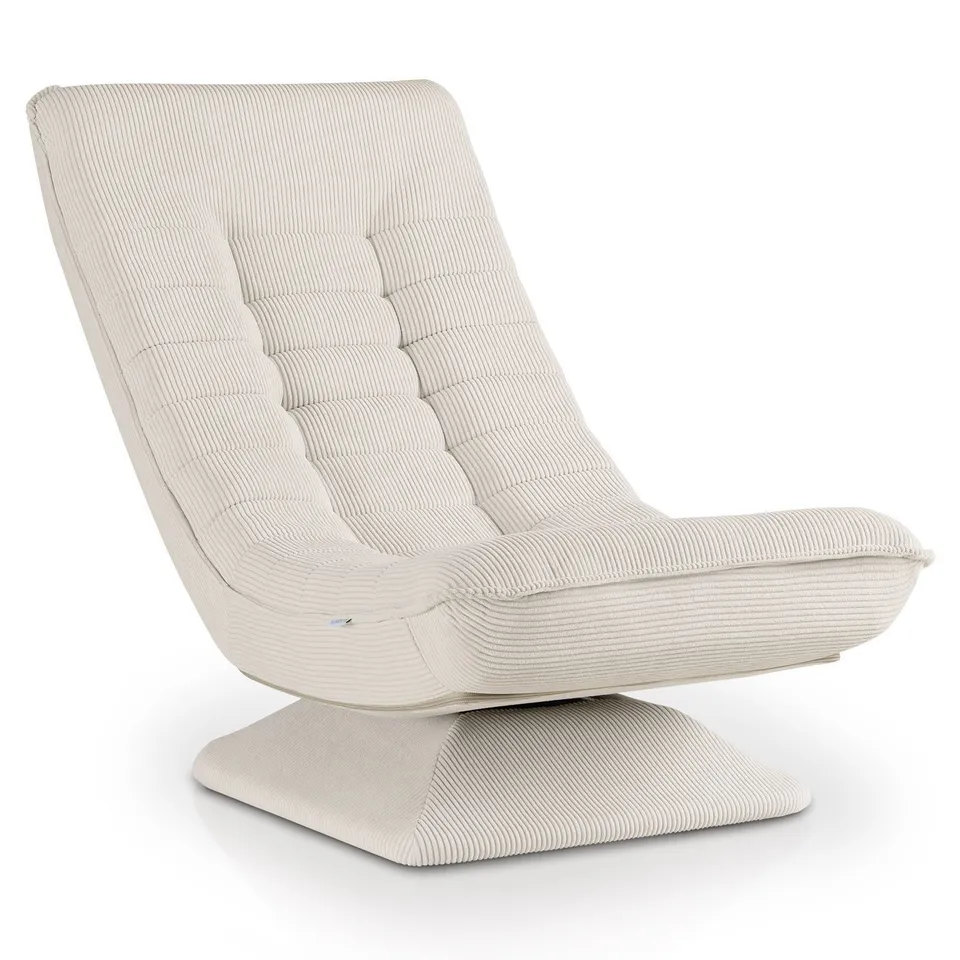 juskys-relaxsessel-korsika-mit-cord-beige-360-drehstuhl image 1