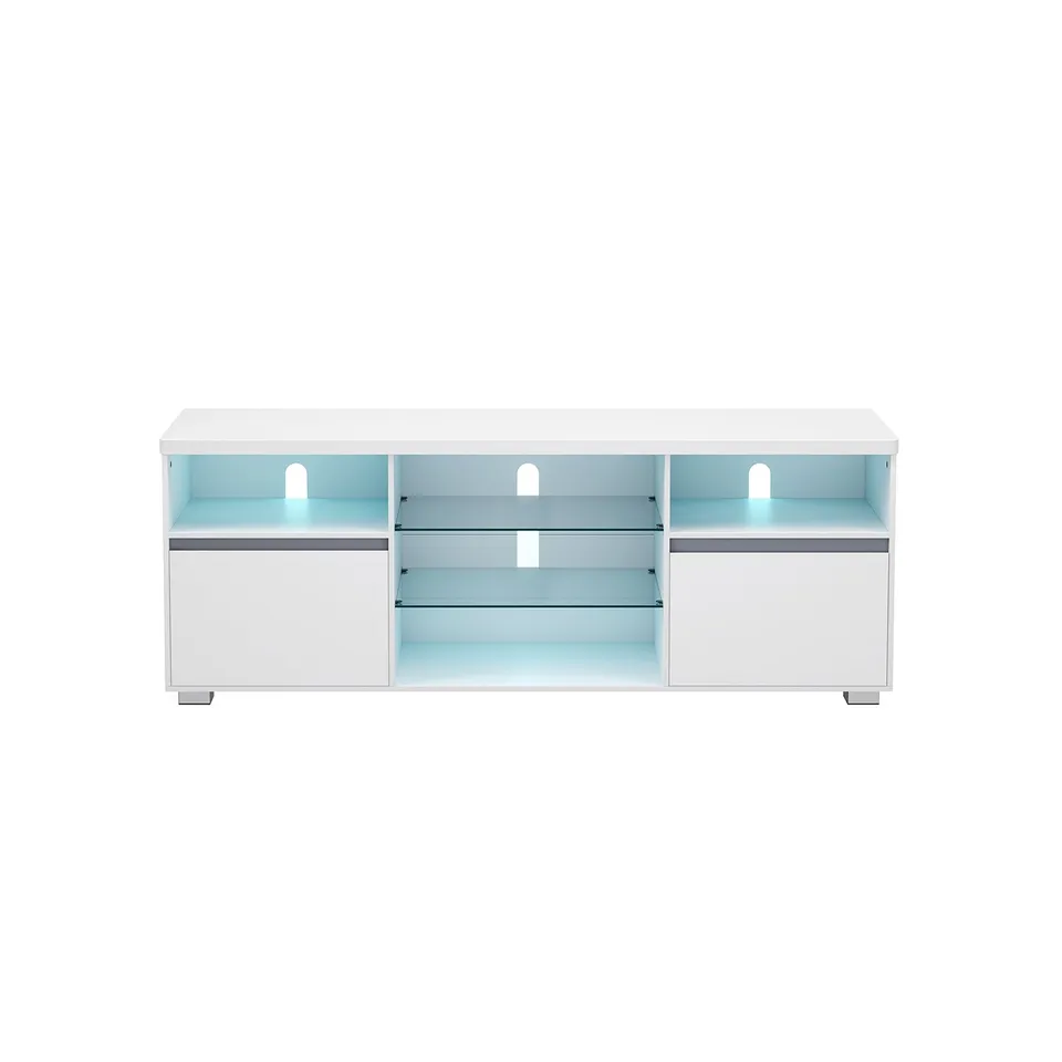 vasagle-tv-schrank-mit-offenen-ablagen-und-led-beleuchtung image 1