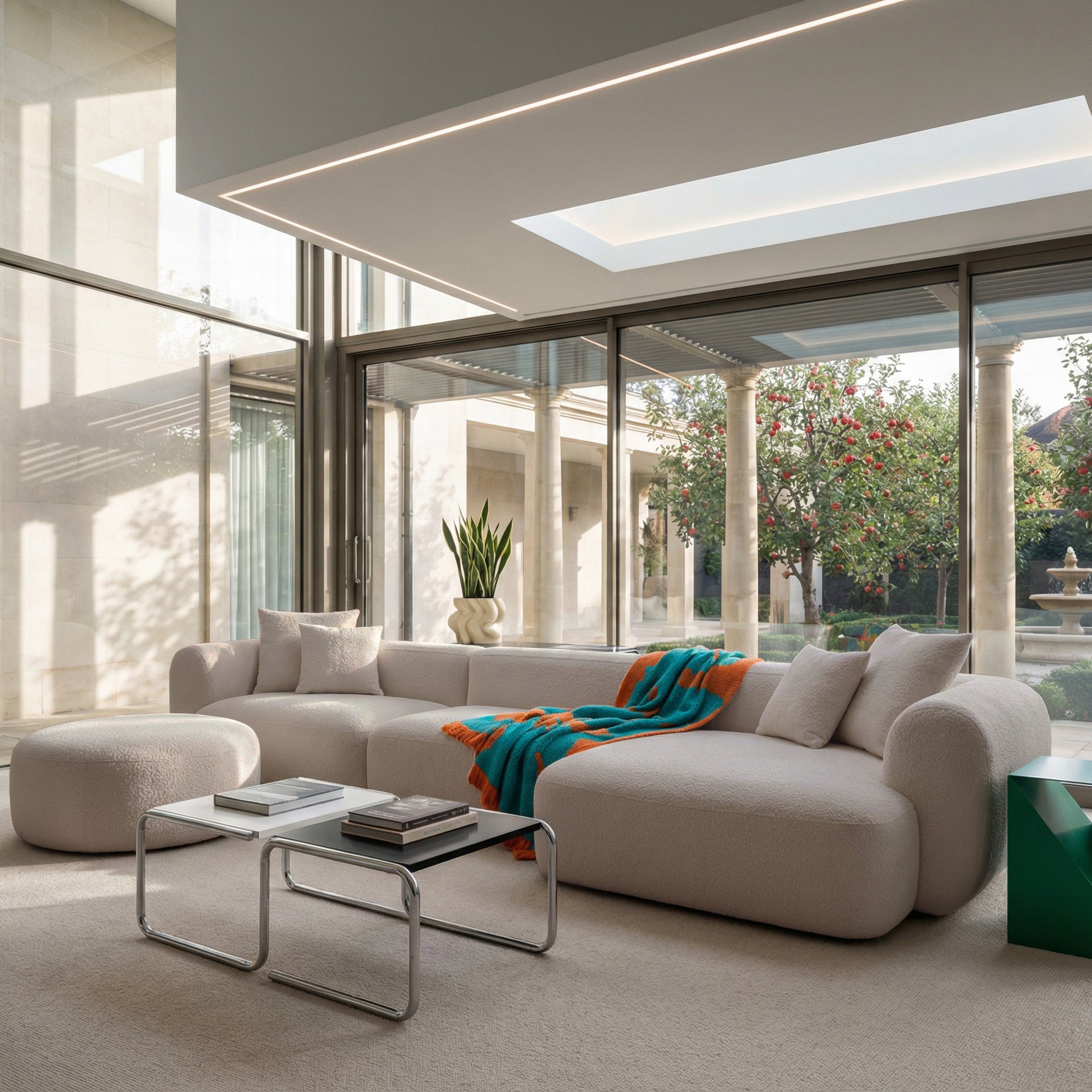 selsey-baomi-modulares-ecksofa-gro-l-f-rmig-mit-pouf-rechtsseitig-hellbeige-chen image 2