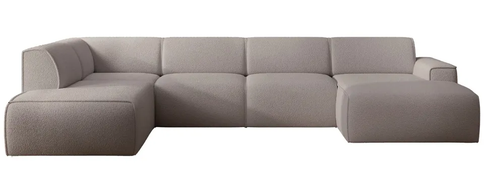 selsey-bouvi-ecksofa-u-f-rmig-linksseitig-grau-brauner-boucl image 1