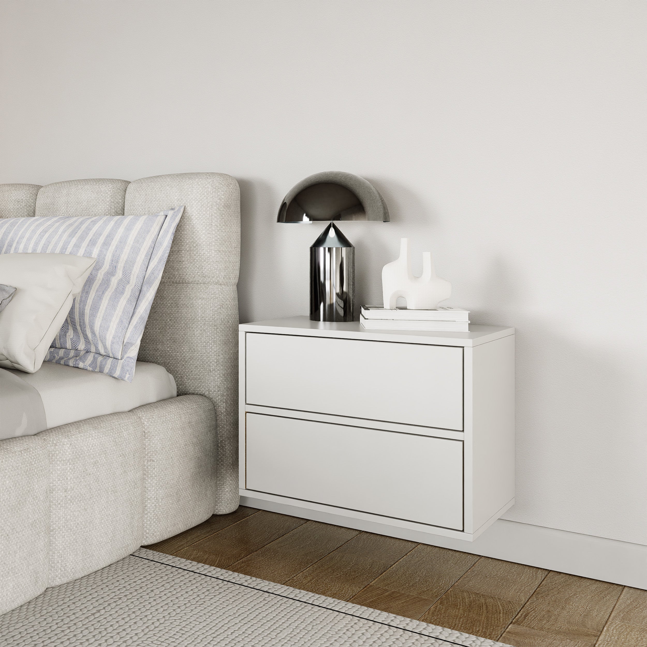 selsey-framme-h-ngender-nachttisch-mit-zwei-schubladen-50-cm-wei image 2