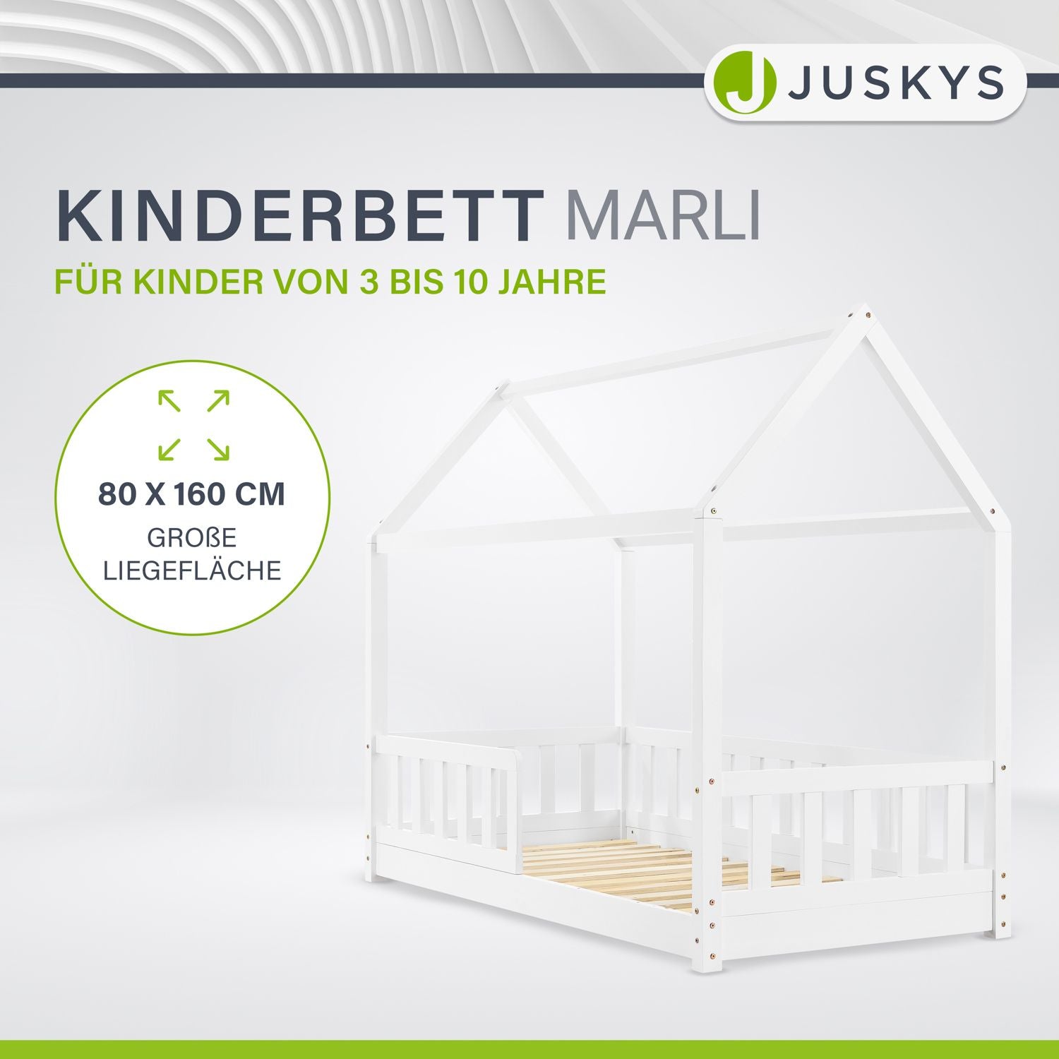 juskys-kinderbett-marli-hausbett-80-x-160-cm-natur-mit-rausfallschutz-lattenrost image 2