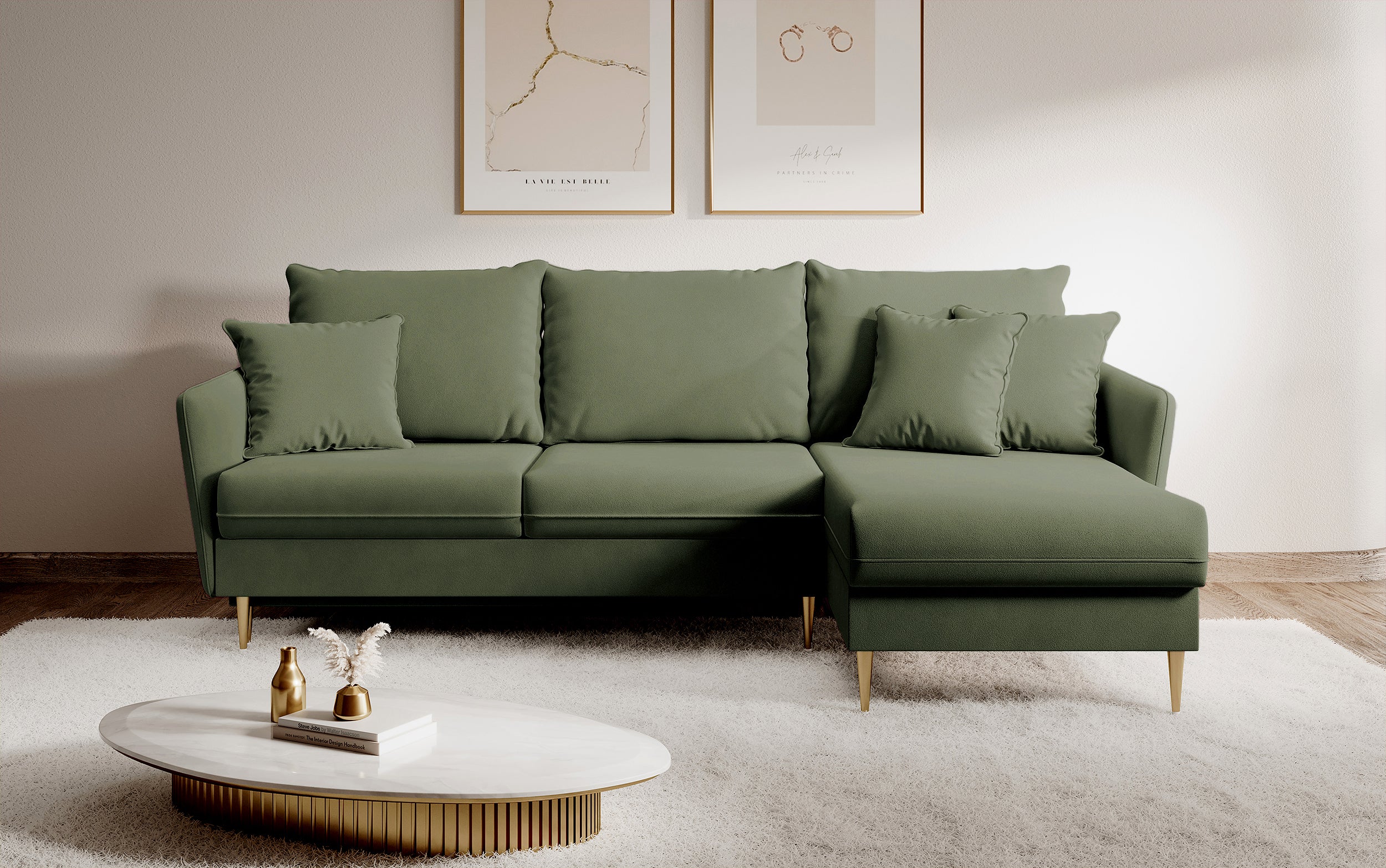 selsey-volio-ecksofa-mit-schlaffunktion-salbeigr-ner-samt-universell-goldene-bei image 3