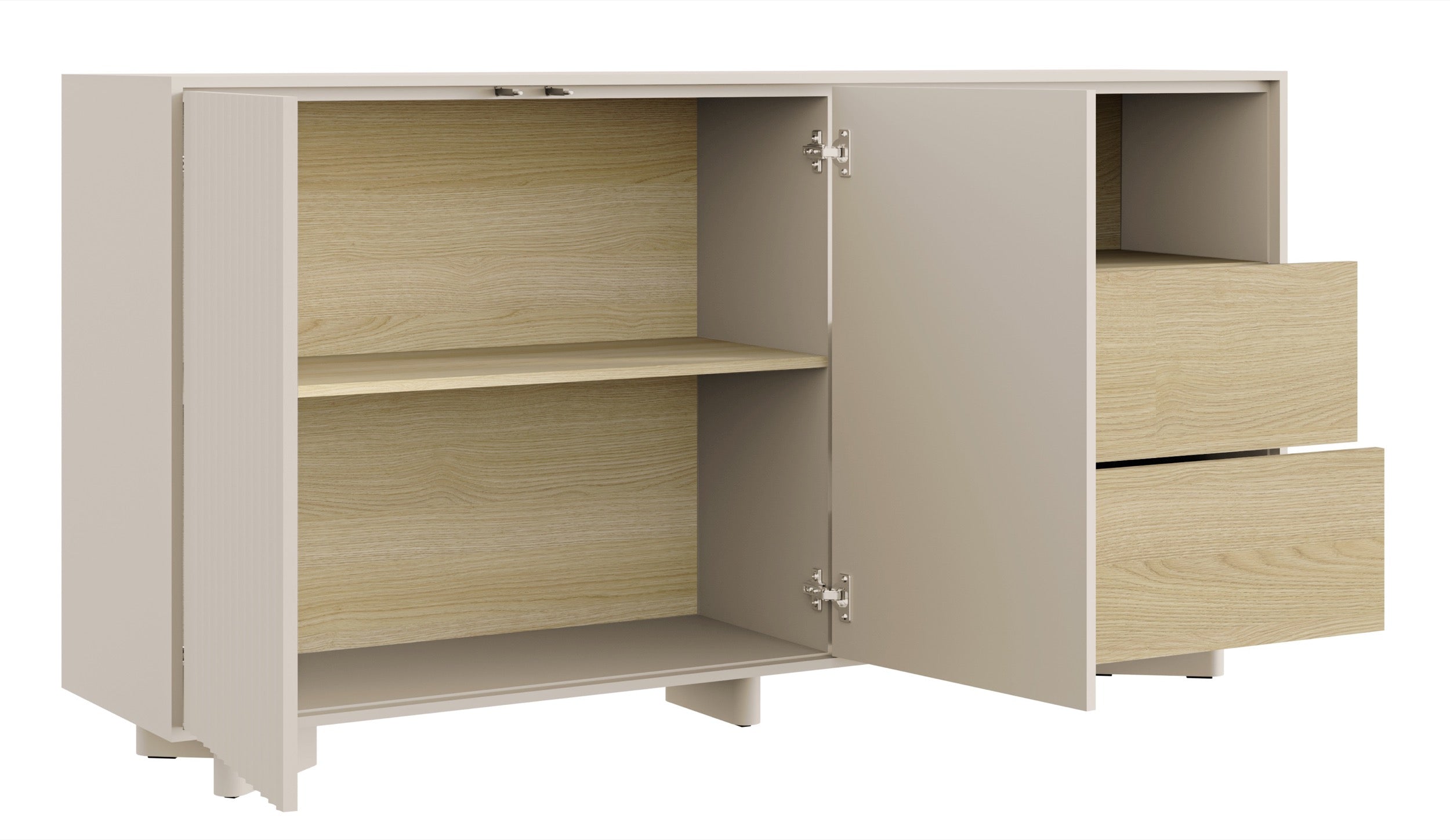 selsey-distria-zweit-rige-kommode-156-cm-mit-schubladen-kaschmir-vicenza-eiche image 7