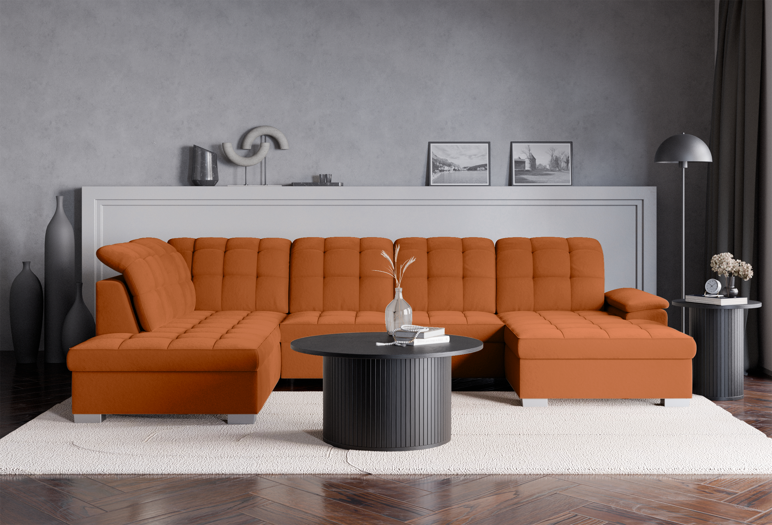 selsey-jamaal-ecksofa-u-form-rechts-mit-schlaffunktion-und-stauraum-kupfer-samt image 2