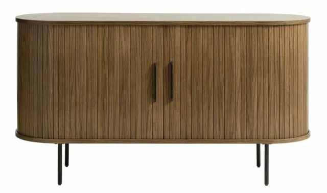selsey-gativel-kommode-140x76-cm-lamellen-gebrannter-eichenholzton image 1