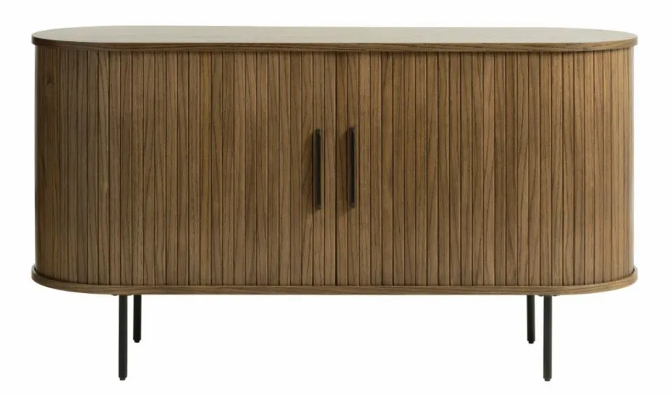 selsey-gativel-kommode-140x76-cm-lamellen-gebrannter-eichenholzton image 1