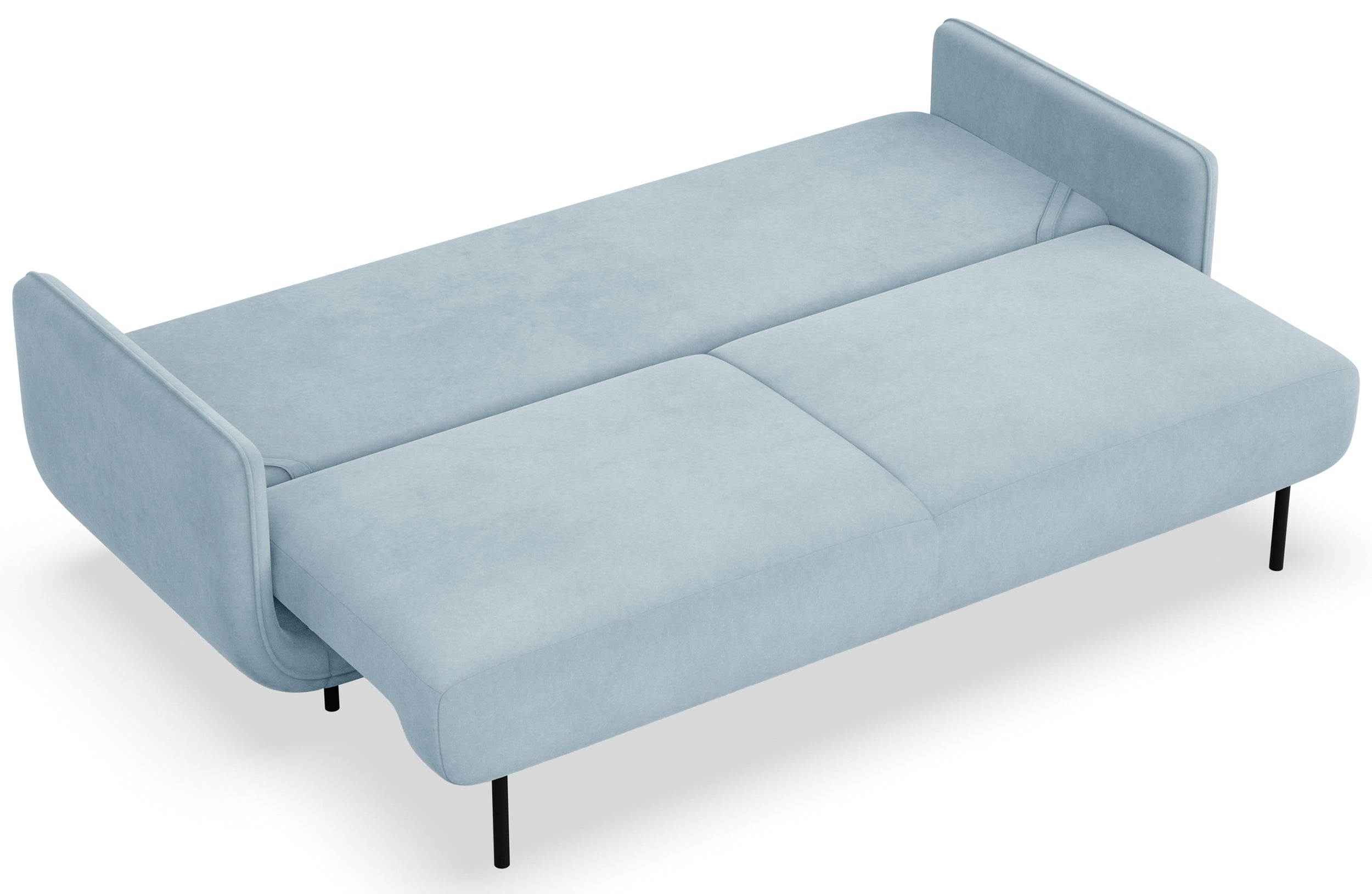selsey-dreisitziges-schlafsofa-ovals-hellblauer-samt-ausklappbar image 3