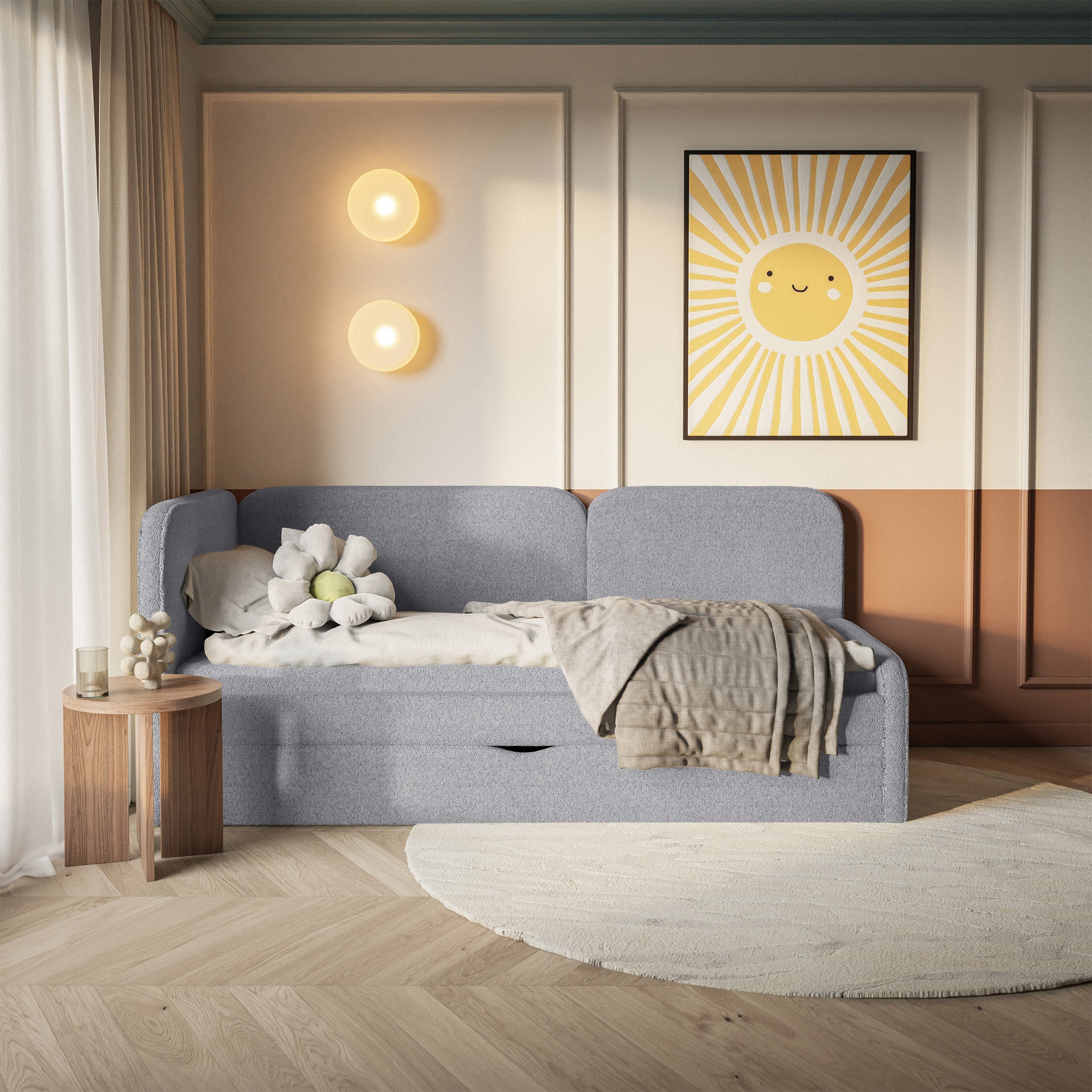 selsey-cuddy-jugendbett-90x200-cm-links-grauer-pl-sch-mit-matratze-und-stauraum image 3