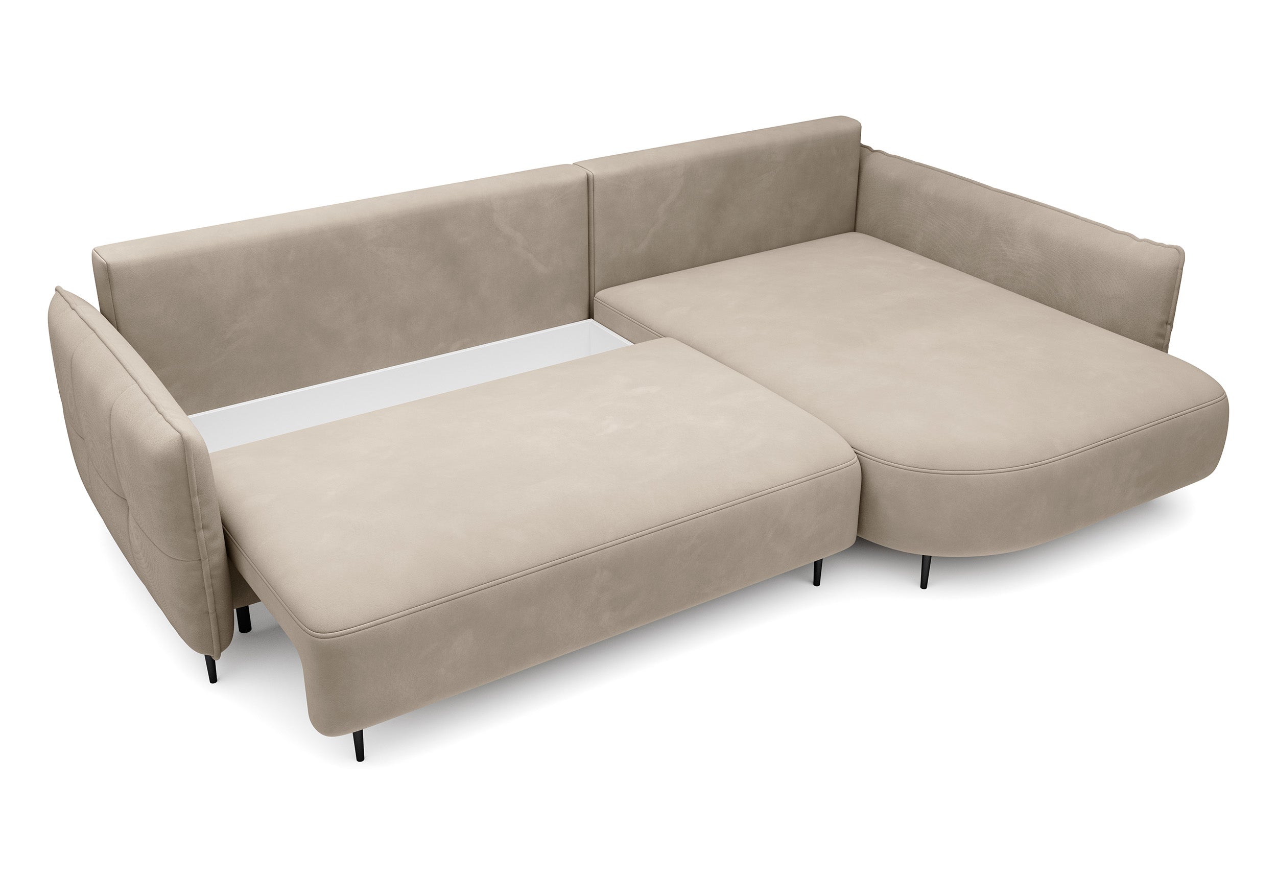 selsey-oblivio-ecksofa-mit-schlaffunktion-l-form-rechts-hellbeiger-samt-mit-stau image 5