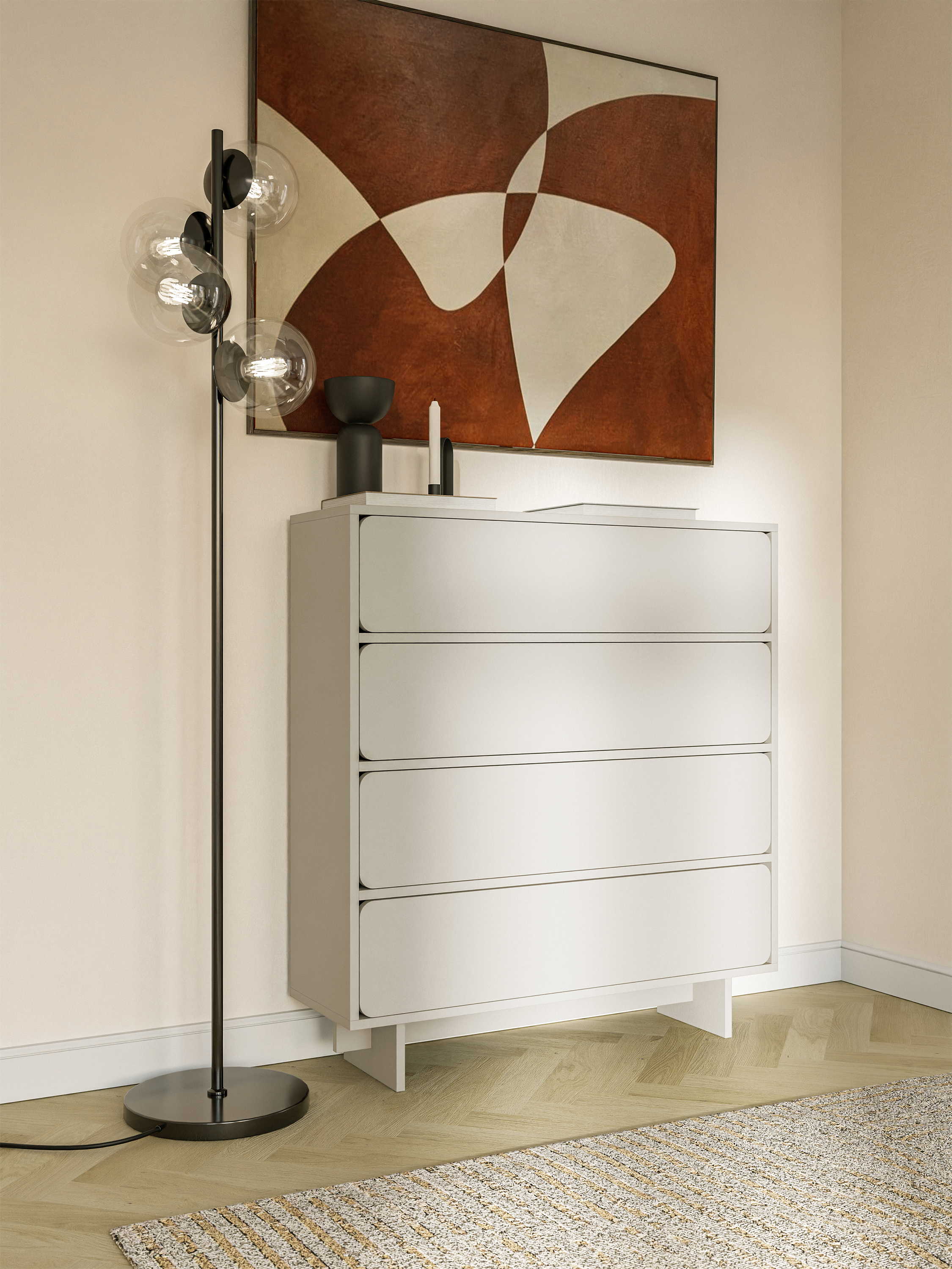 selsey-wuwu-kommode-mit-vier-schubladen-101-cm-grau-beige image 3