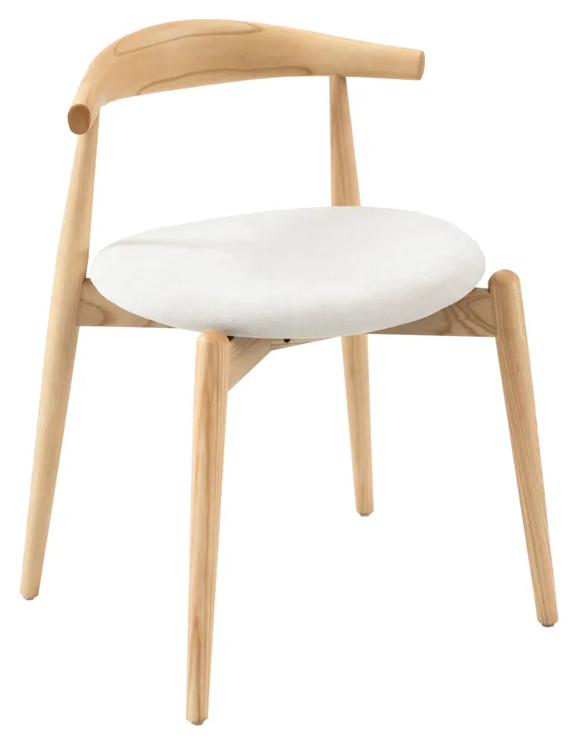 selsey-perally-holzstuhl-esszimmer-creme-chenille-natur-eiche-eschenholz image 1