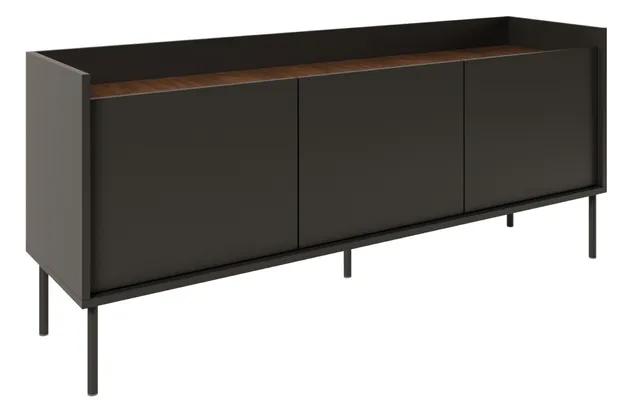 selsey-tovi-tv-schrank-140-cm-dreit-rig-schwarz-wisconsin-nussbaum image 1