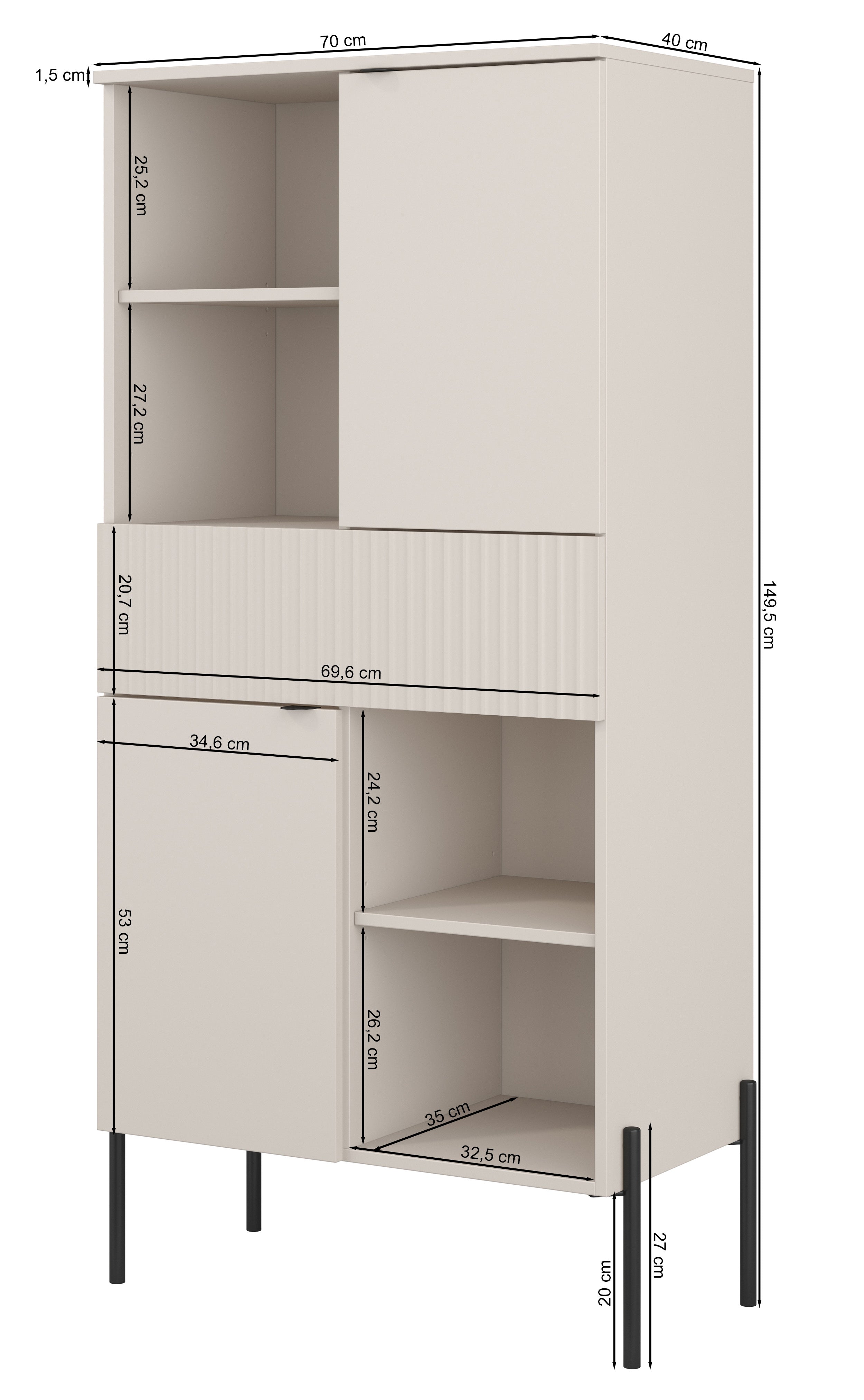 selsey-ore-zweit-riges-regal-70-cm-mit-schublade-lindberg-eiche image 7