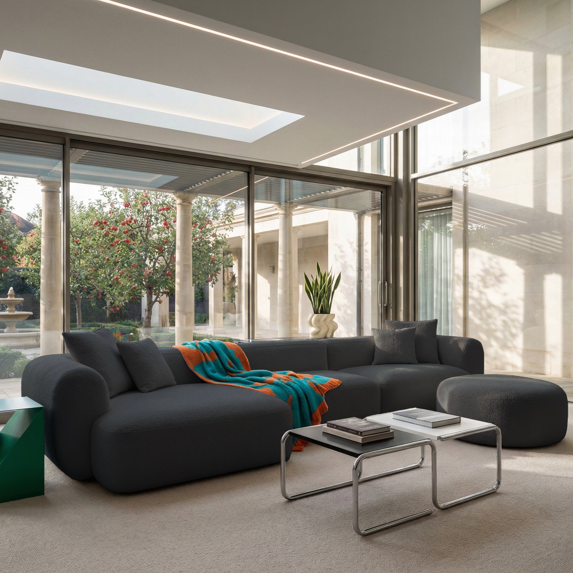 selsey-baomi-gro-es-modul-ecksofa-l-f-rmig-links-mit-hocker-436-cm-dunkelgrauer- image 2