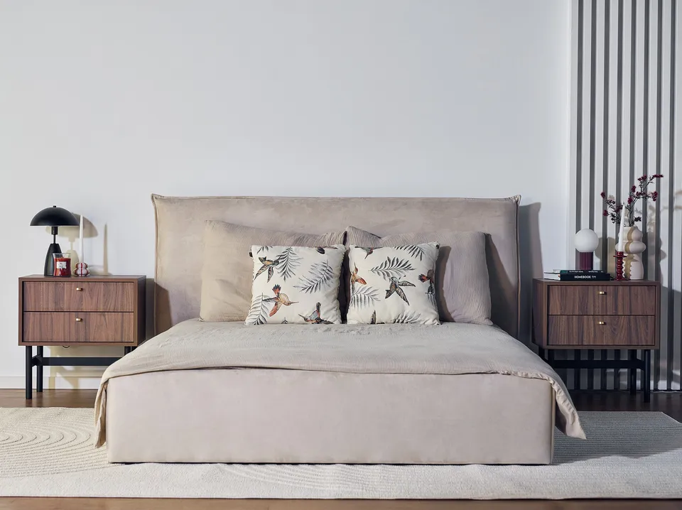 selsey-softie-polsterbett-180x200-cm-beige-wasserabweisender-samt image 1
