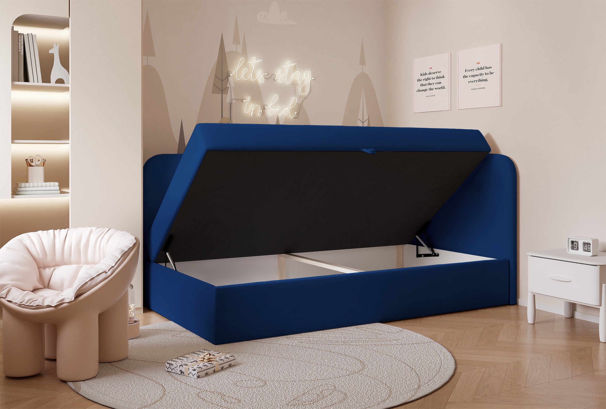 selsey-nubini-jugendbett-90x200-cm-rechts-mit-stauraum-und-matratze-h3-blauer-sa image 3