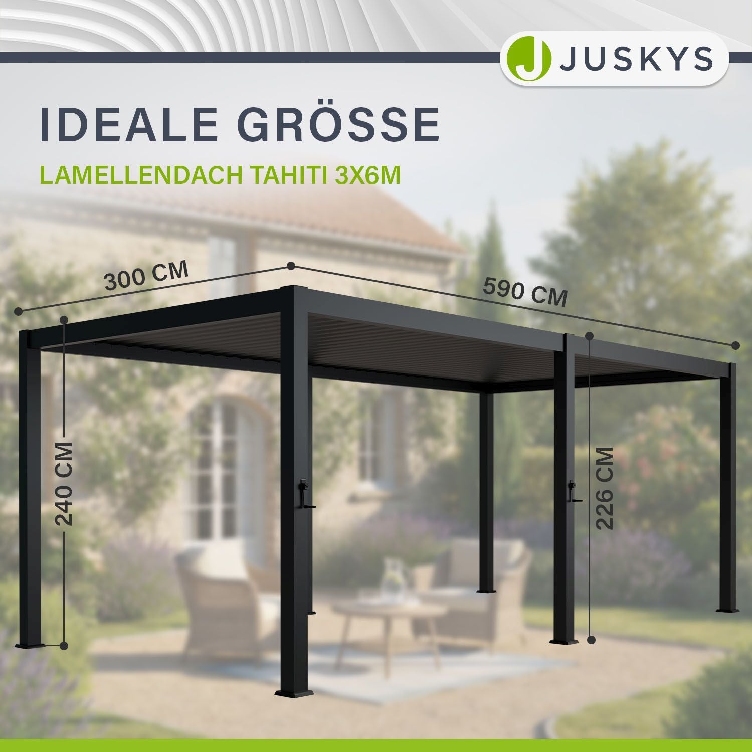 juskys-lamellendach-tahiti-3-x-5-9-m-pergola-inkl-2x-seitenwand-3-m-anthrazit image 4
