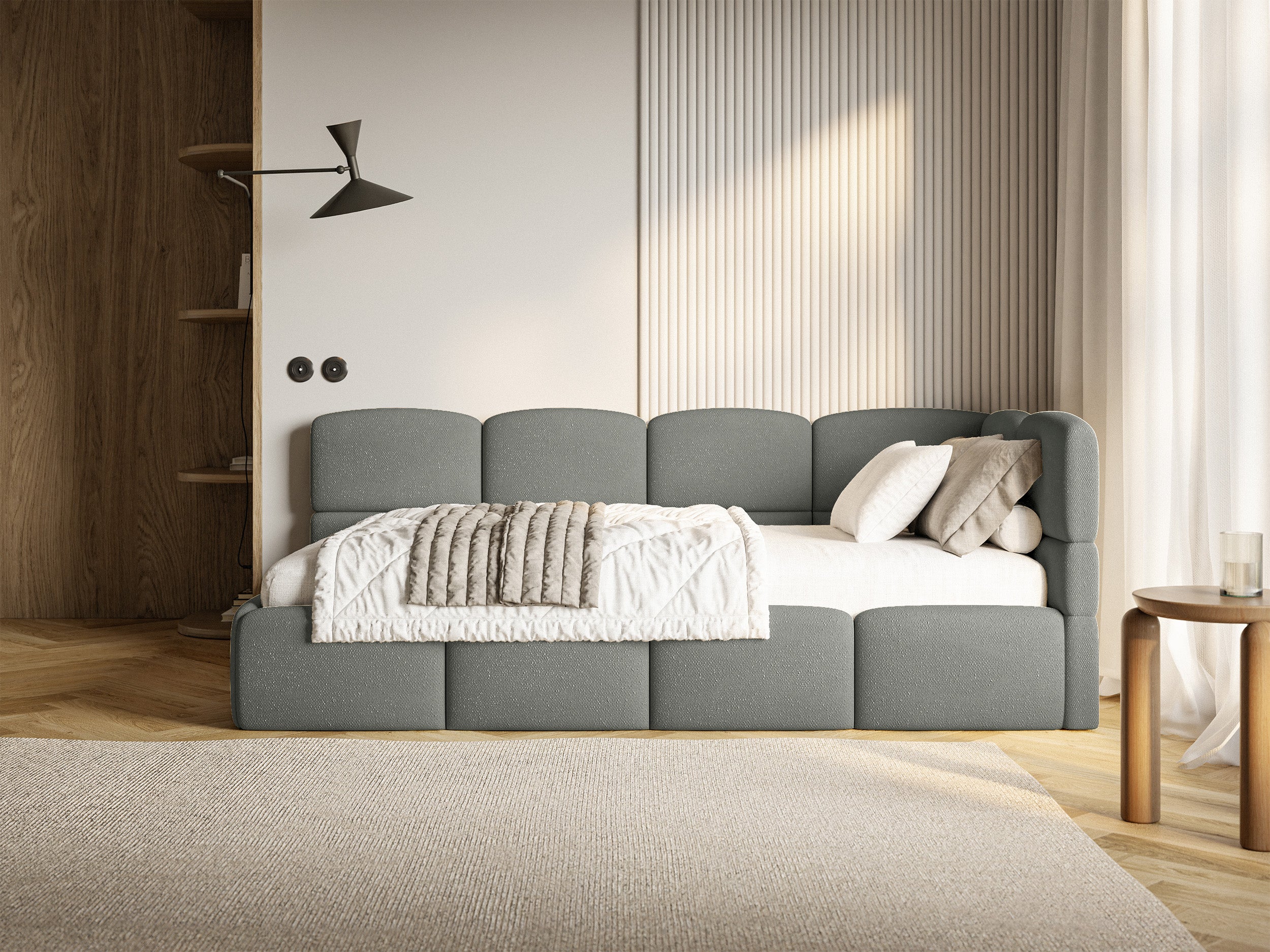 selsey-cloudy-jugendbett-90x200-cm-rechtsseitig-mit-stauraum-dunkelgrau-chenille-2 image 5