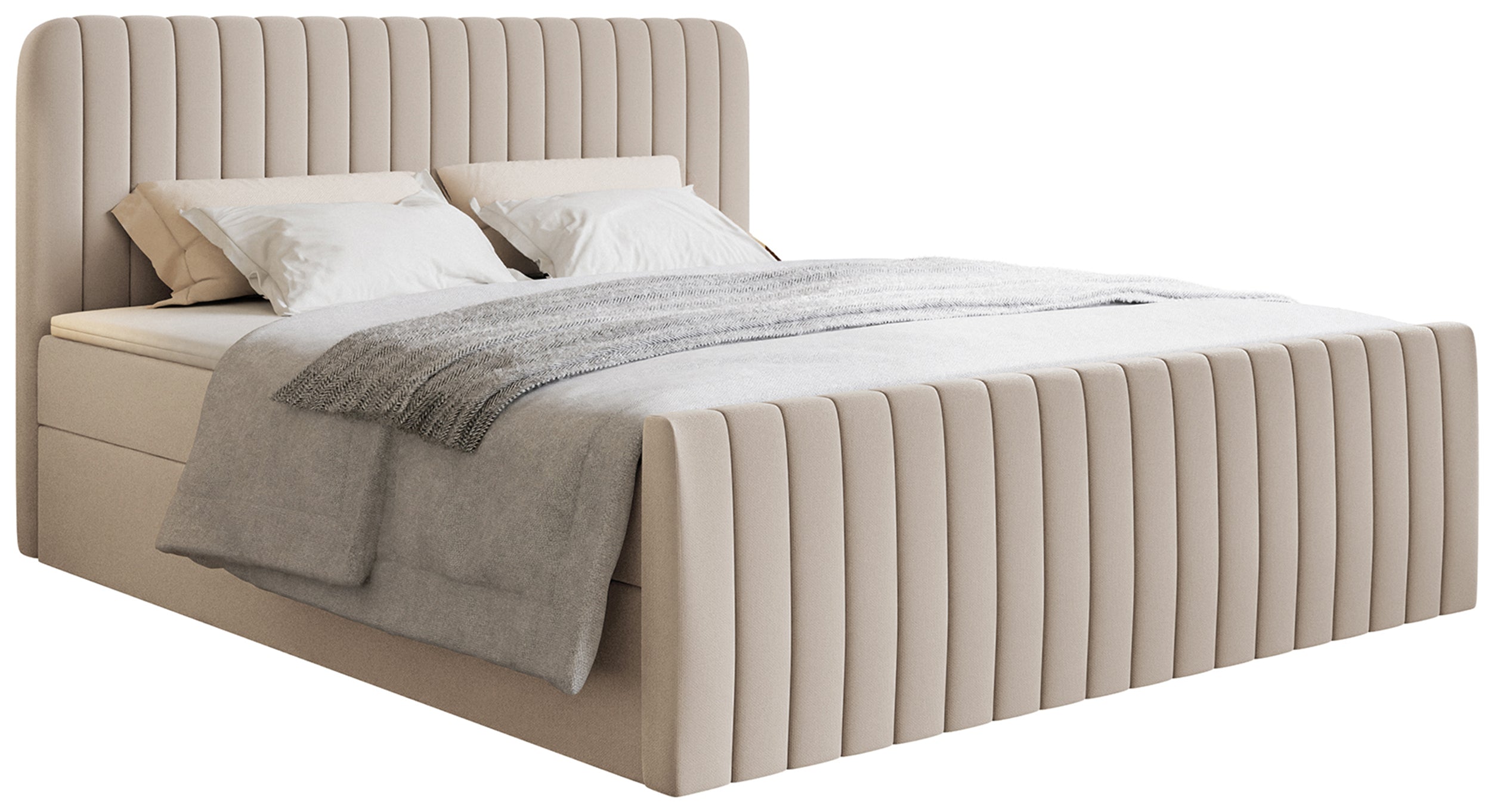 selsey-saliano-kontinentalbett-180x200-cm-mit-stauraum-und-topper-beige-chenille image 1