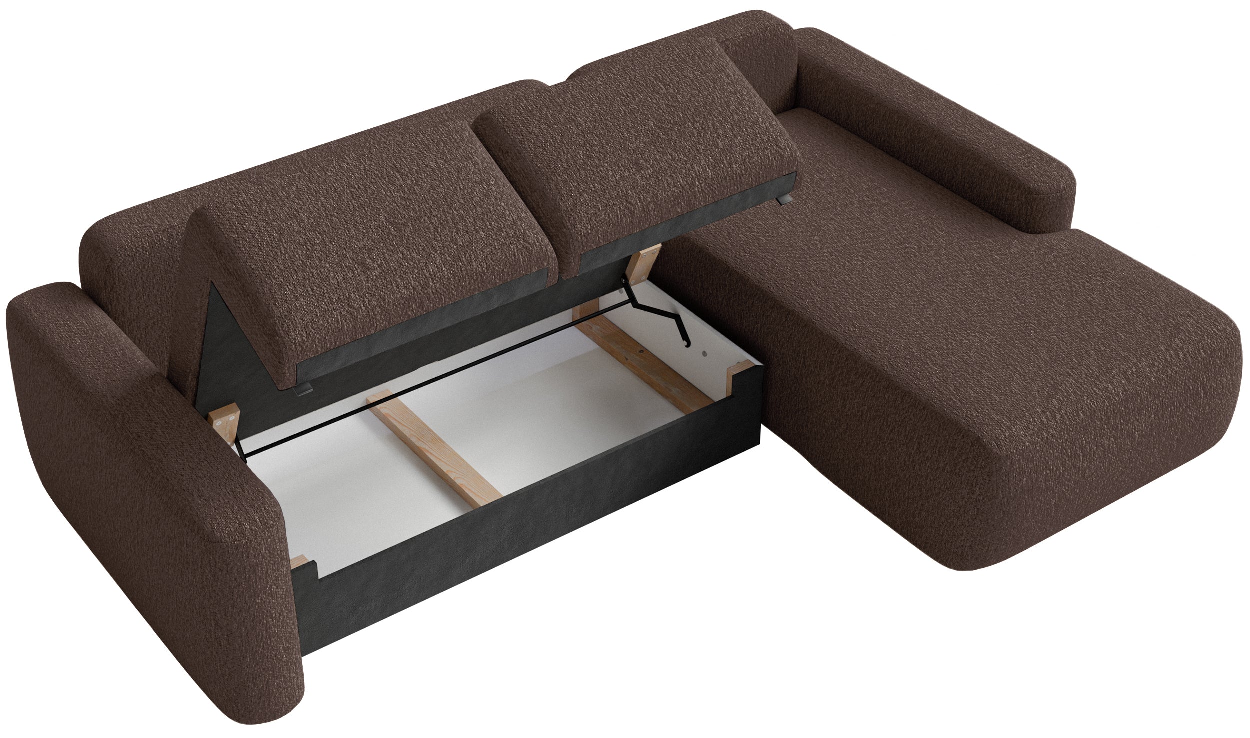selsey-carnos-mini-ecksofa-mit-schlaffunktion-l-form-rechts-braunes-chenille image 4