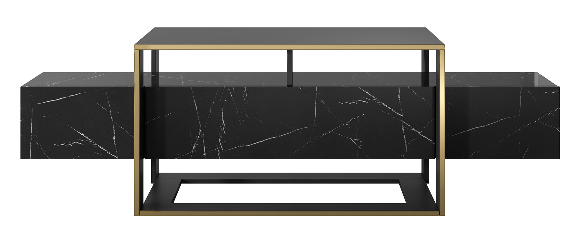 selsey-excelsum-tv-schrank-160-cm-schwarzer-marmor-mit-abschlie-barem-fach image 4