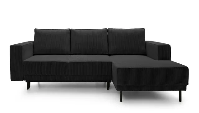 selsey-rodario-mini-ecksofa-l-form-mit-schlaffunktion-und-stauraum-schwarzer-cor image 1