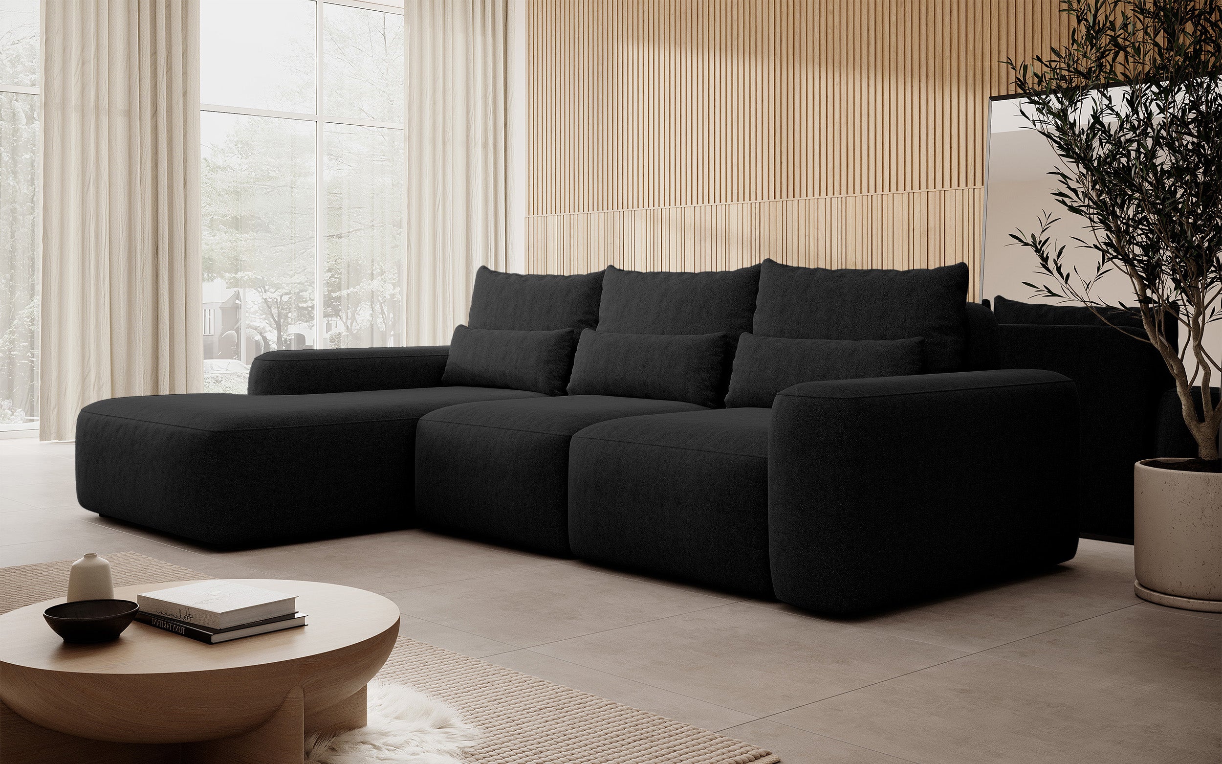 selsey-carnos-ecksofa-mit-schlaffunktion-links-l-form-schwarzer-chenille image 2