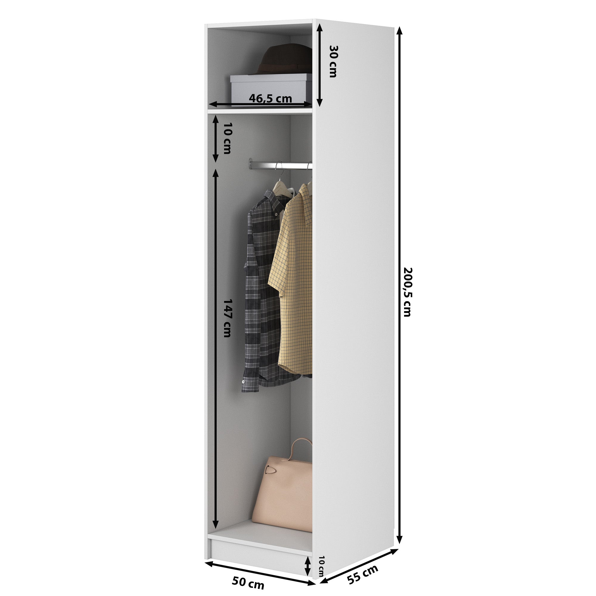 selsey-frame-kleiderschrank-eint-rig-mit-kleiderstange-50-cm-schwarz image 7