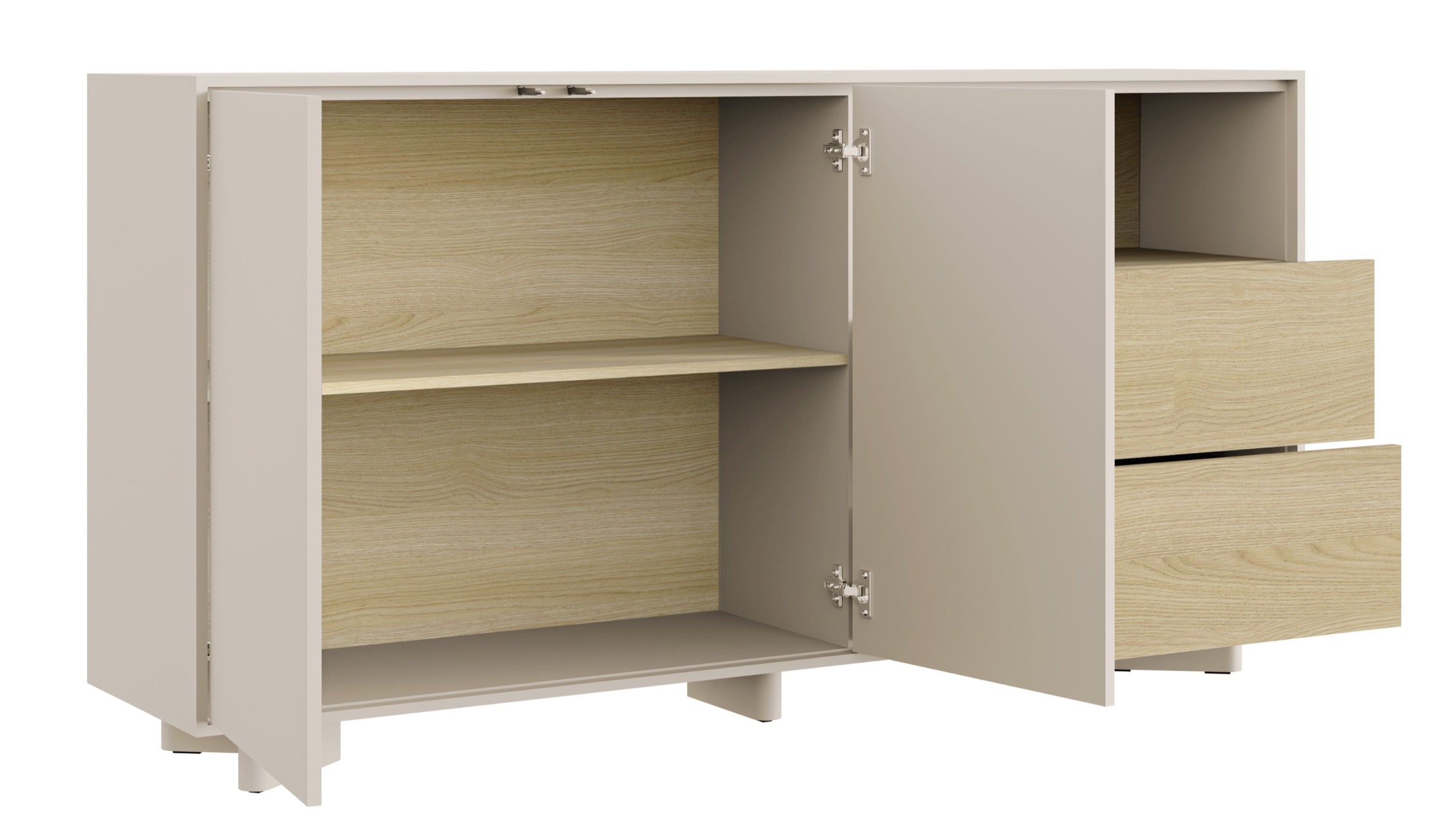 selsey-distria-zweit-rige-kommode-156-cm-kaschmir-vicenza-eiche-mit-schubladen image 7