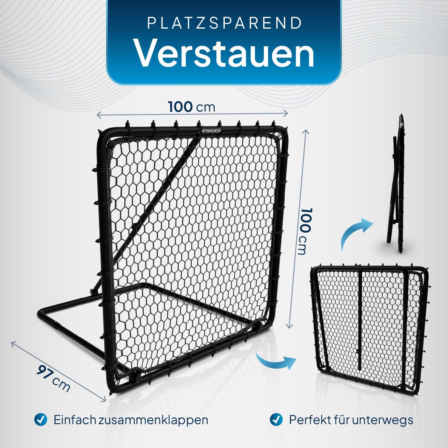juskys-fu-ball-rebounder-power-pass-100-x-100-cm-verstellbares-trainingsnetz image 4