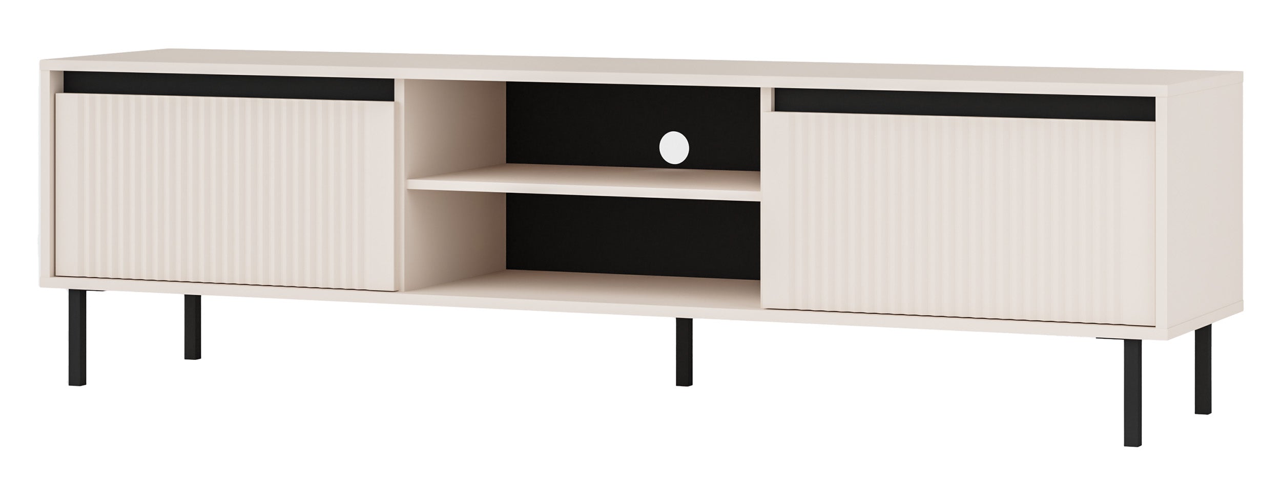 selsey-osaka-tv-schrank-179-cm-sandbeige-mit-zwei-schubladen-schwarze-beine image 1