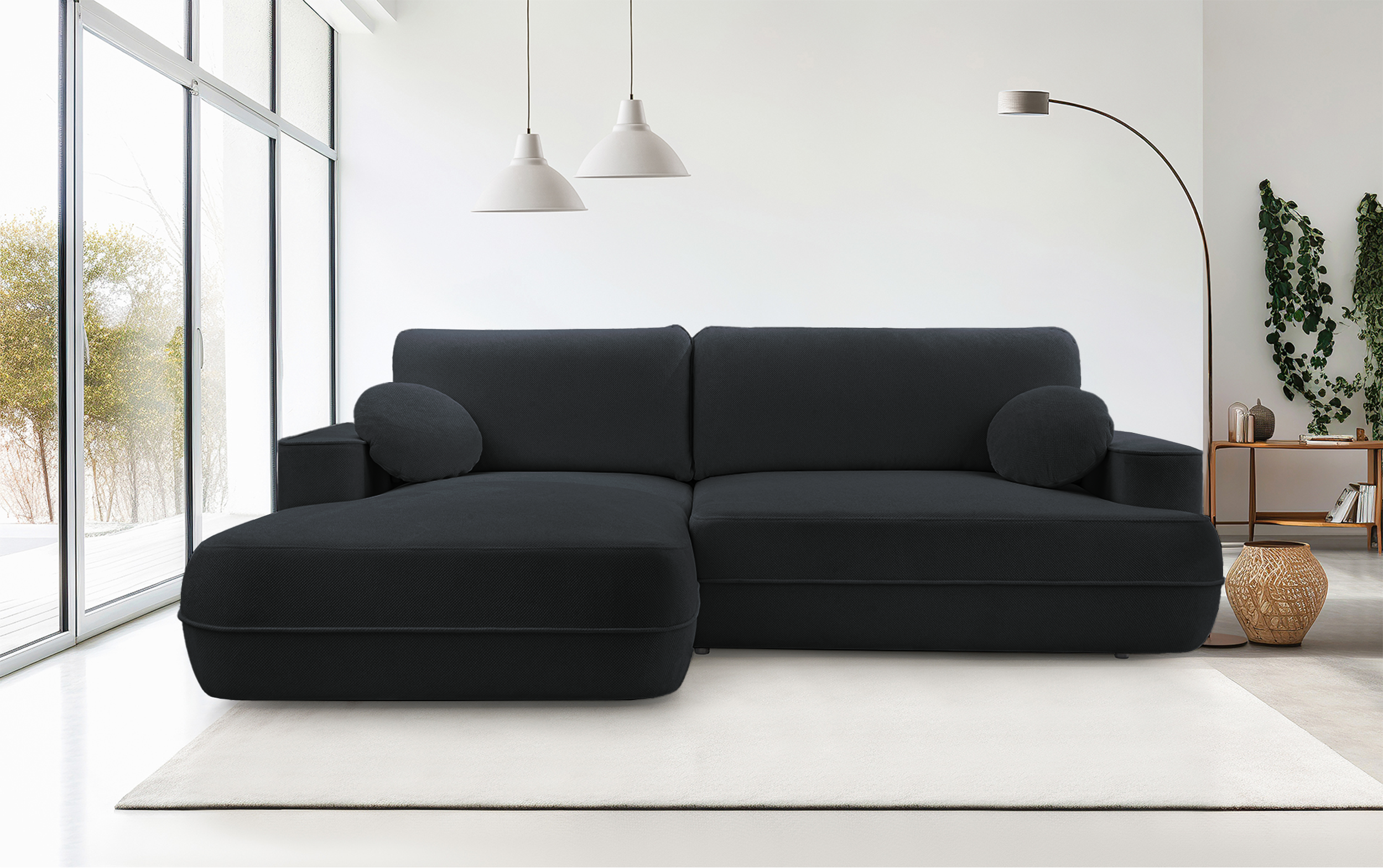 selsey-fuerro-ecksofa-l-links-mit-schlaffunktion-und-stauraum-schwarz-wasserabwe image 2