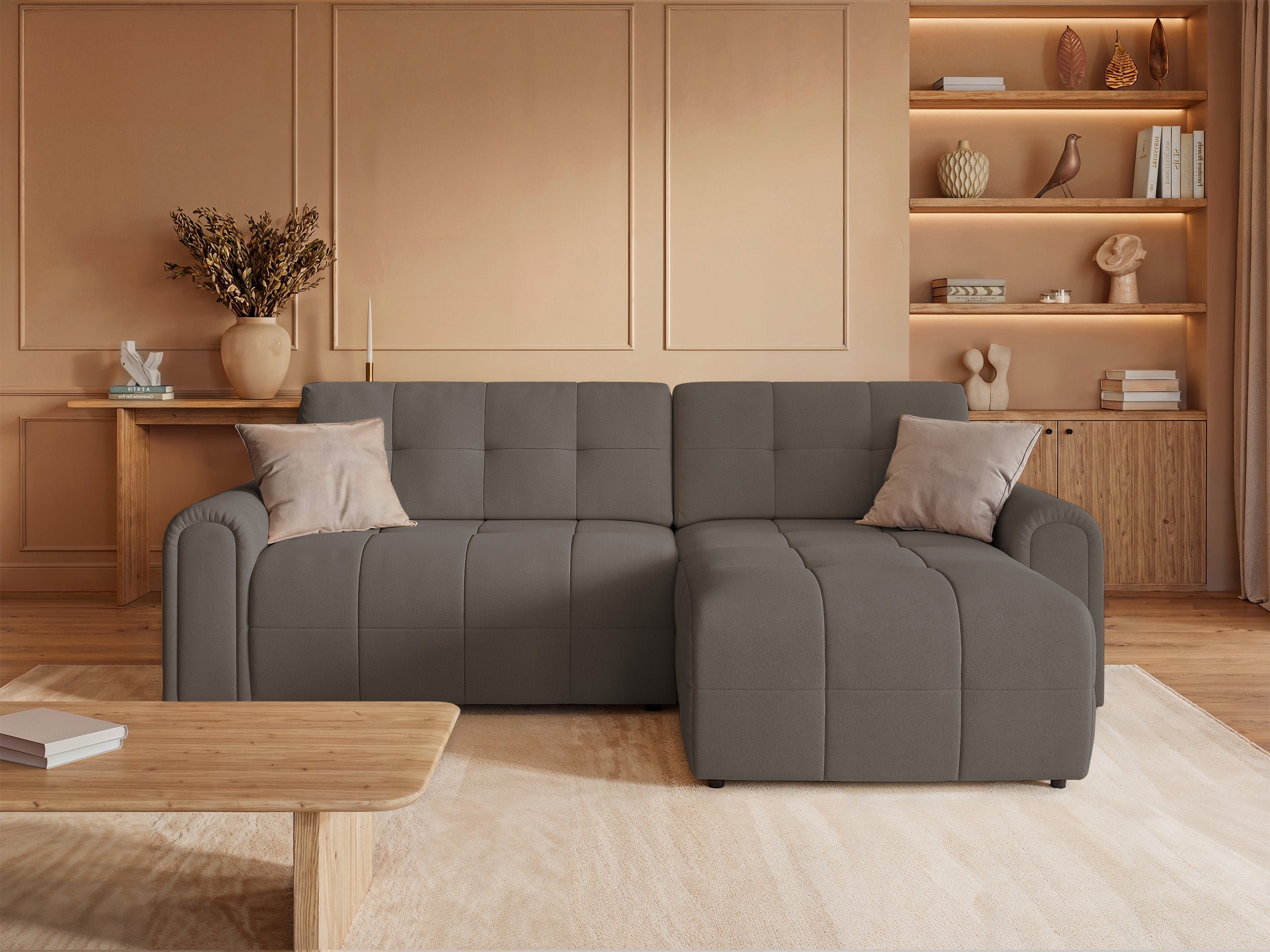 selsey-simolla-ecksofa-mit-schlaffunktion-rechts-grau-braun-chenille image 2