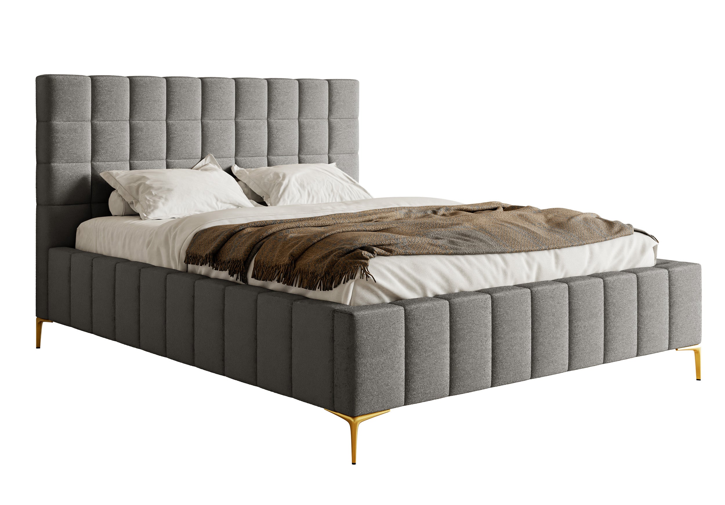 selsey-szejlo-gepolstertes-bett-160x200-cm-mit-stauraum-grauer-chenille-stoff-me image 1