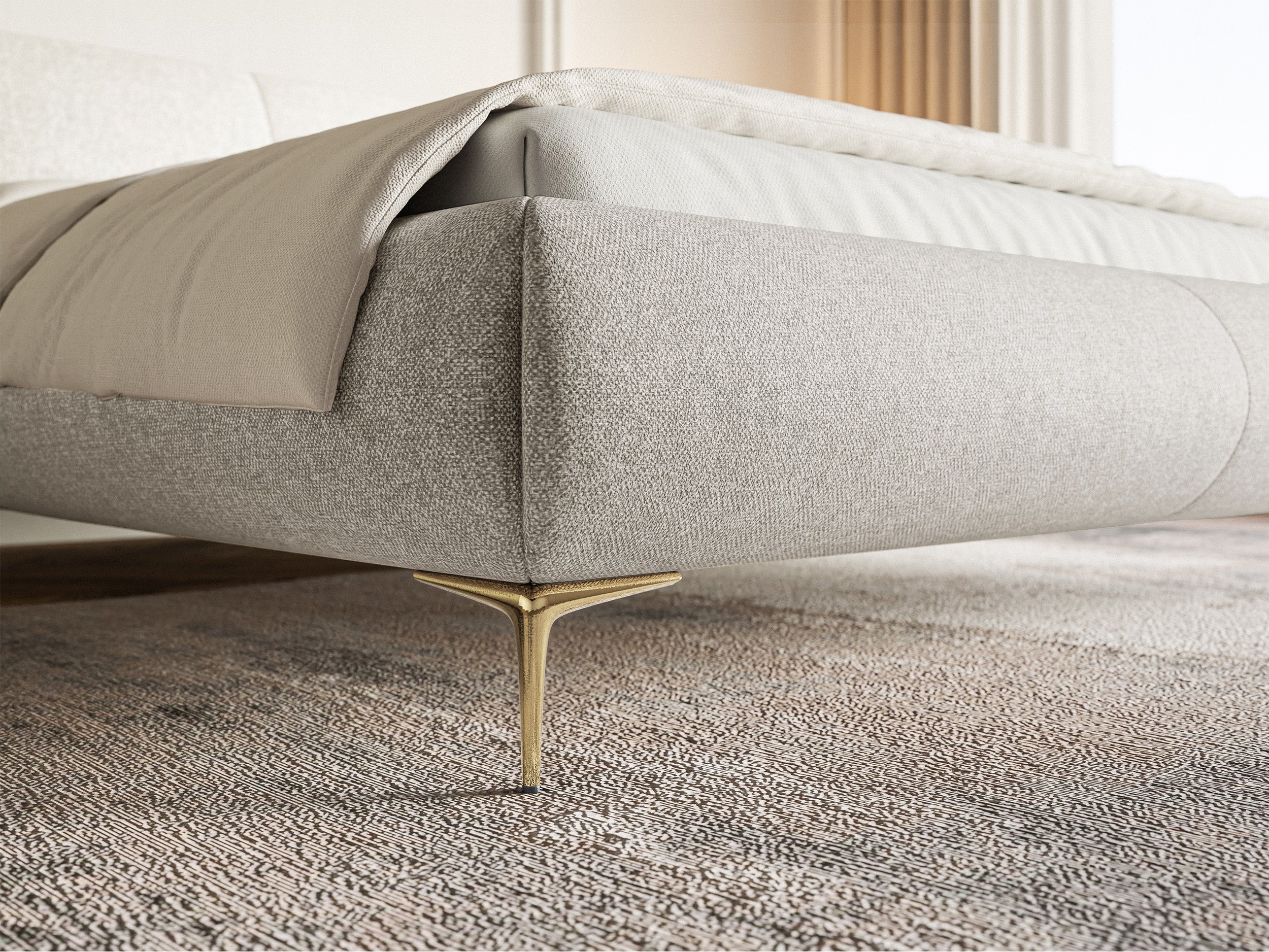 selsey-ovalle-polsterbett-160x200-cm-grau-beige-goldene-beine image 4