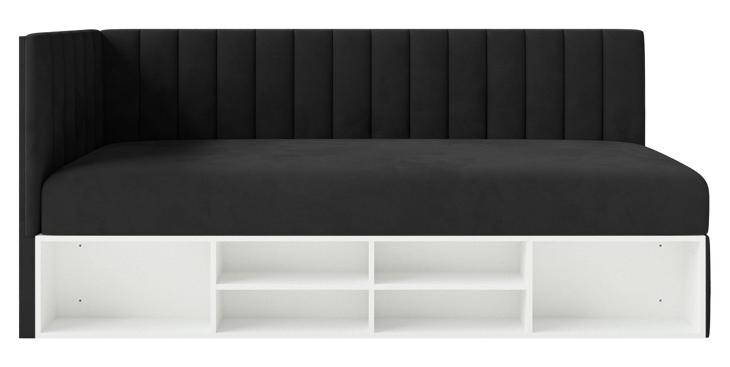 selsey-ventrio-jugendbett-90x200-cm-links-mit-stauraum-und-regalen-schwarzer-vel image 6