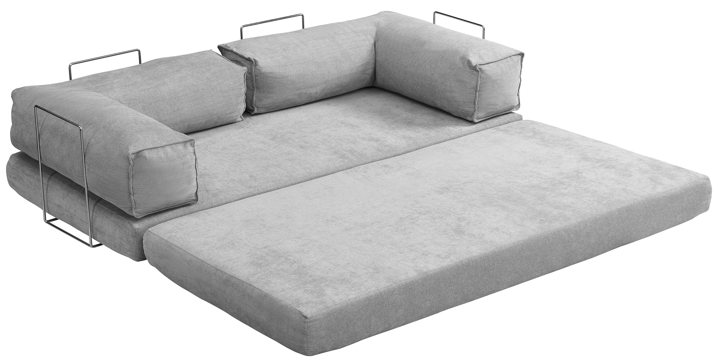 selsey-semassy-zweisitziges-schlafsofa-hellgrau-chenille-metallrahmen image 3
