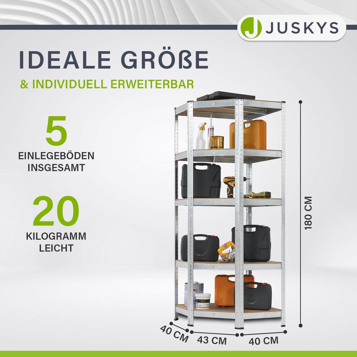 juskys-eckregal-corner-basic-180-x-70-x-40-cm-silber image 4