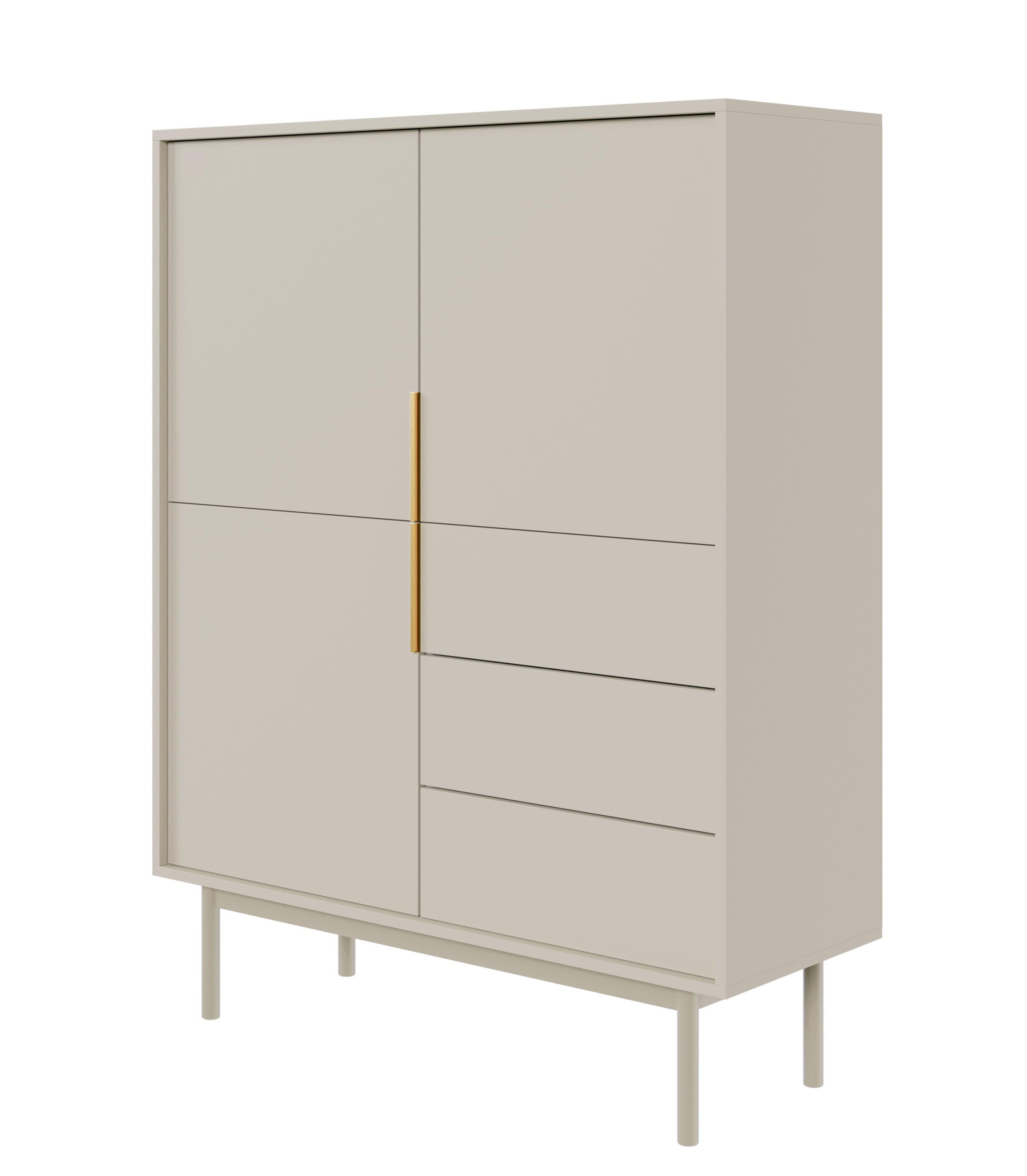 selsey-viviaro-hohes-sideboard-104-cm-kaschmir-mit-3-t-ren-und-3-schubladen image 1