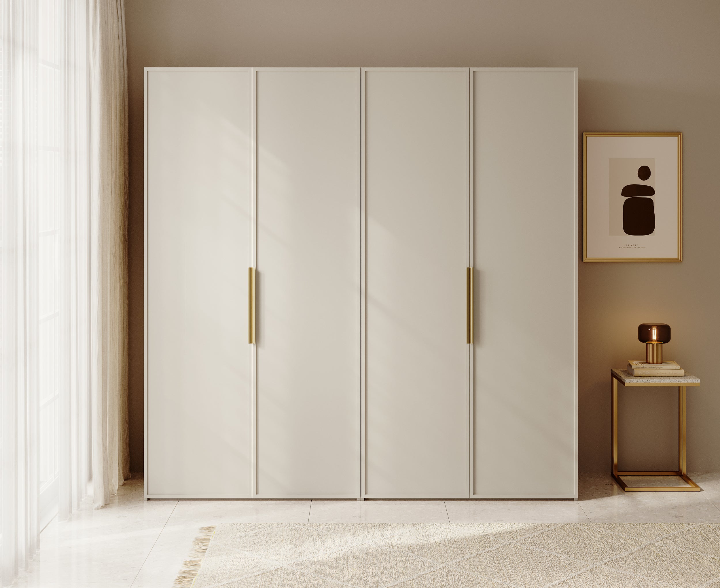 selsey-frame-viert-riger-kleiderschrank-200-cm-grau-beige-mit-kleiderstange-und- image 4
