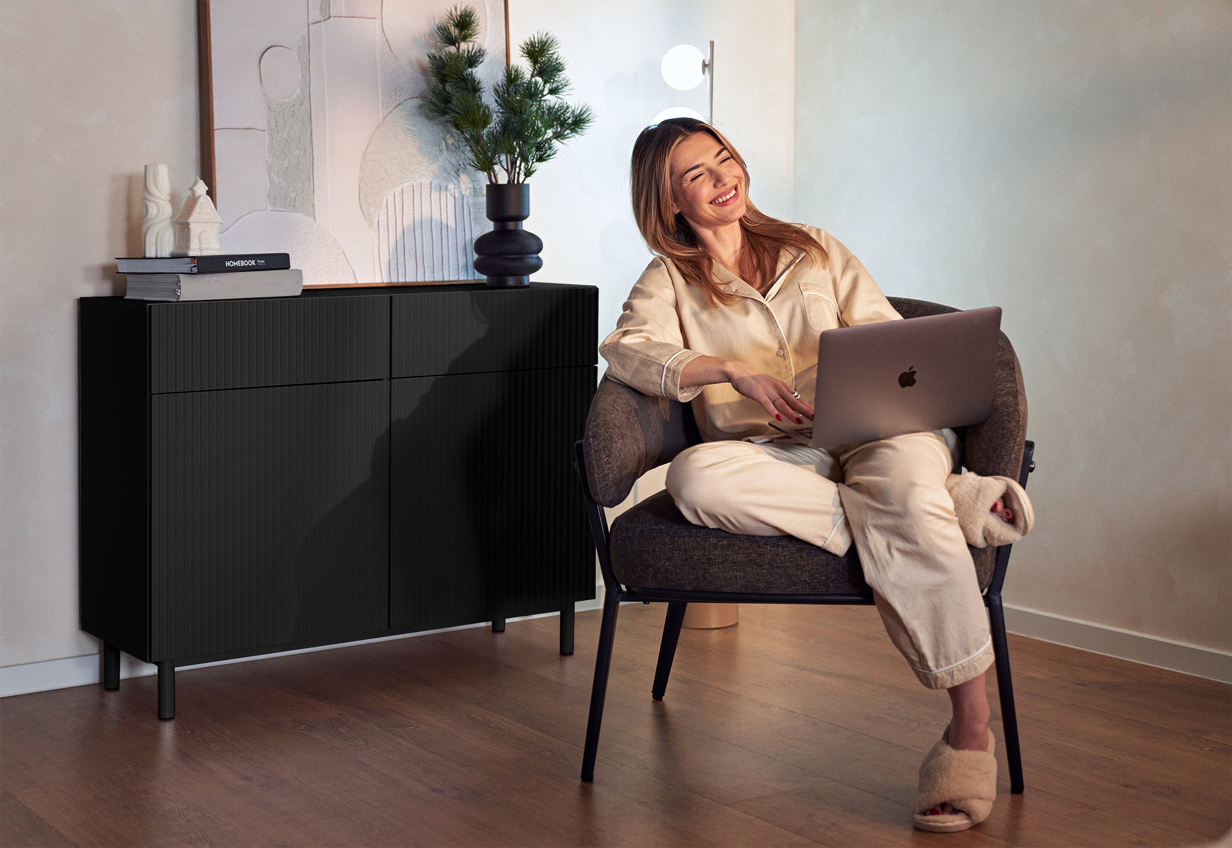 selsey-veldio-new-kommode-100-cm-zweit-rig-mit-zwei-schubladen-schwarz-gefr-ste- image 3